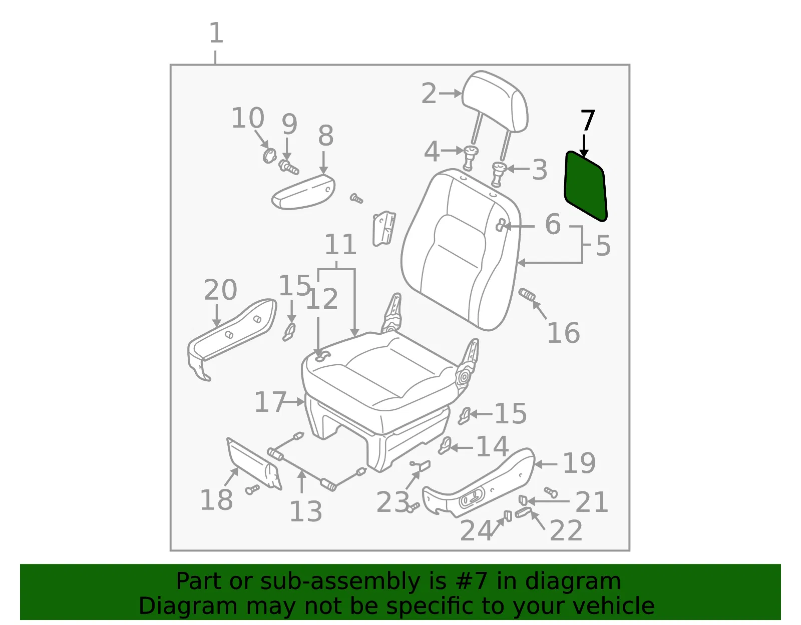Seat Back Panel - Kia (4K52Y-88106AGE6) - view 2