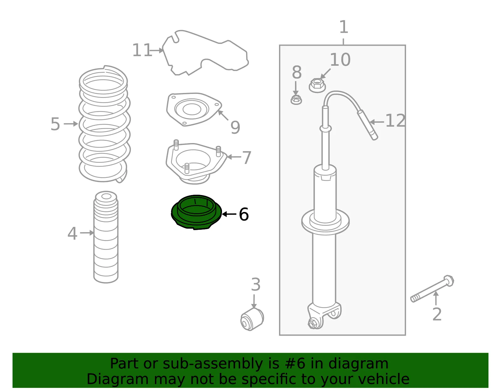 Upper Seat - Nissan (54034-JF00B) - view 2