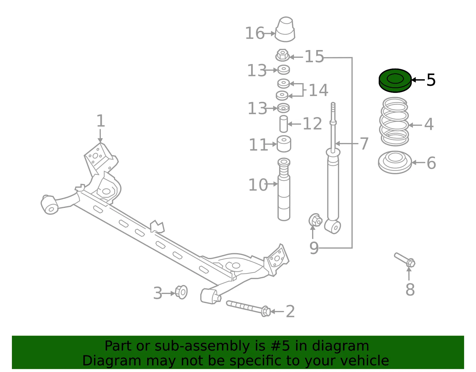 Upper Seat - Nissan (55034-3NA0A) - view 2