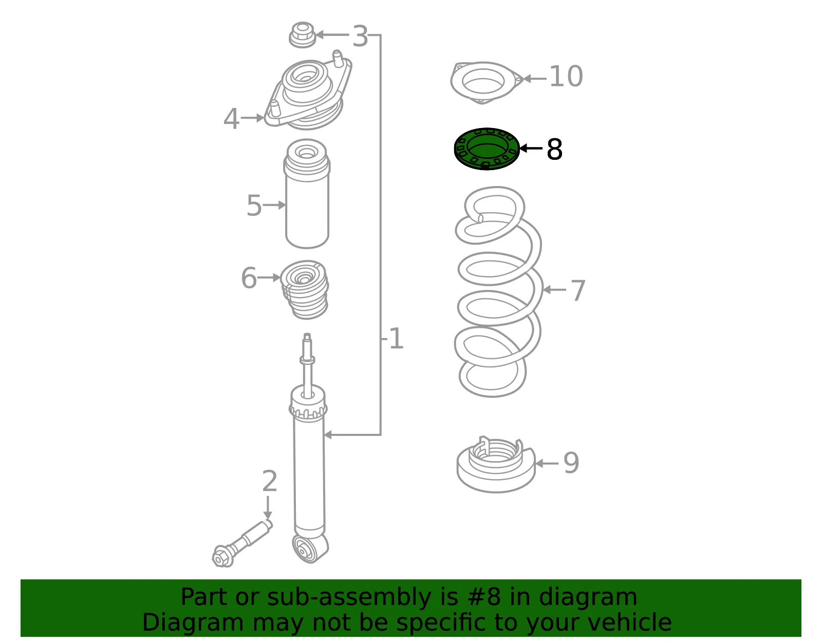 Upper Seat - Nissan (55034-7JA0A) - view 2