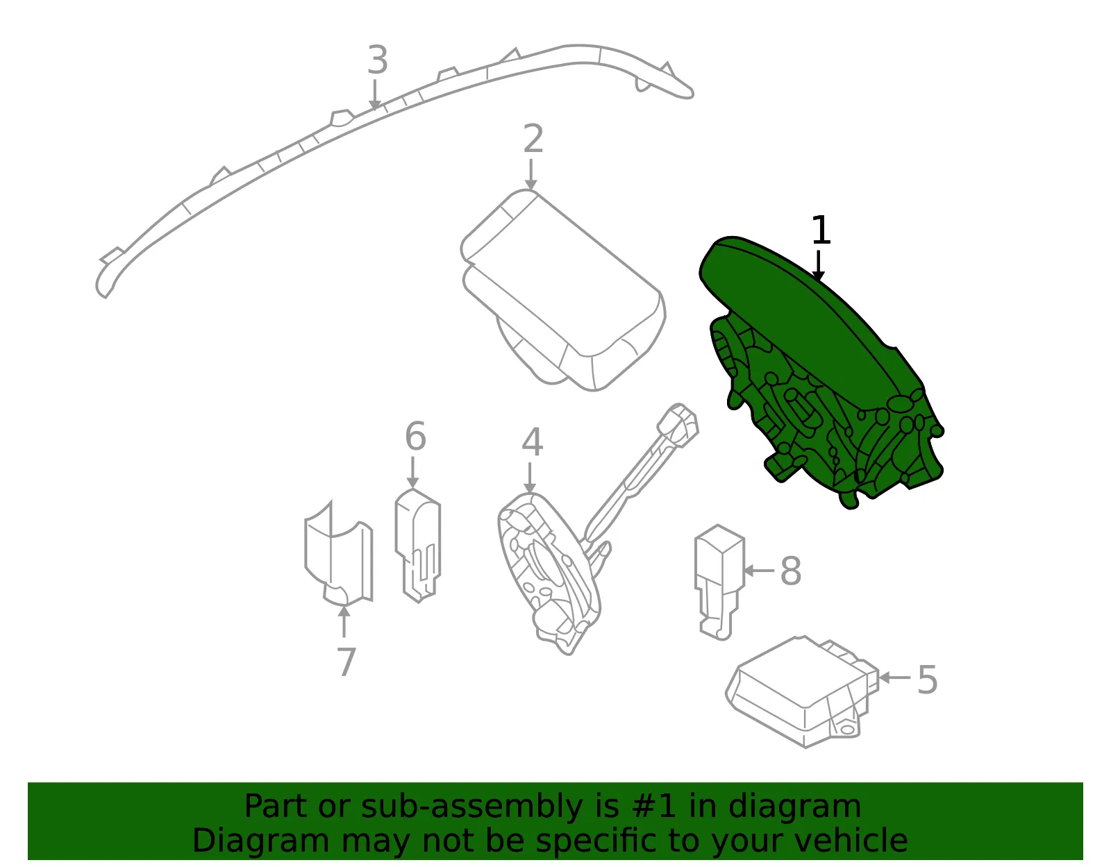 Driver Air Bag - Kia (56900-2G800) - view 2