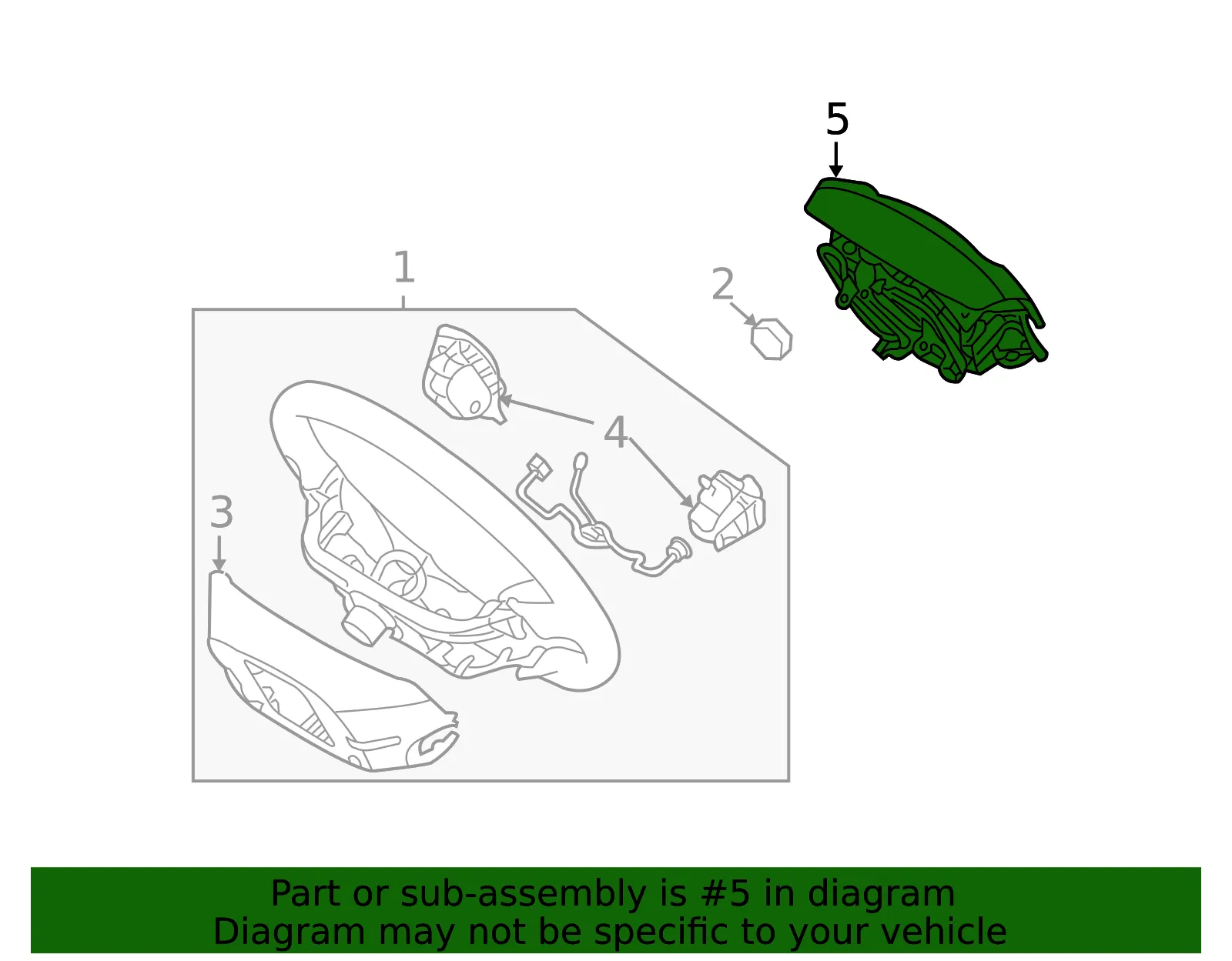 Driver Air Bag - Kia (56900-4D710DP) - view 2