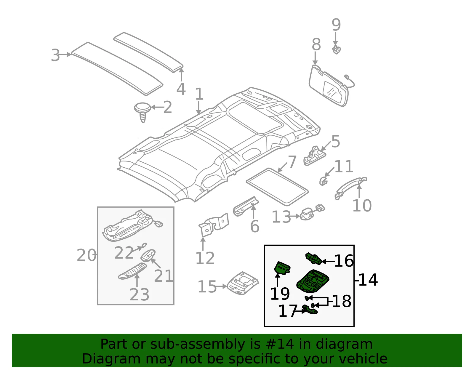 Overhead Console - Kia (5K52Z-5141068) - view 2