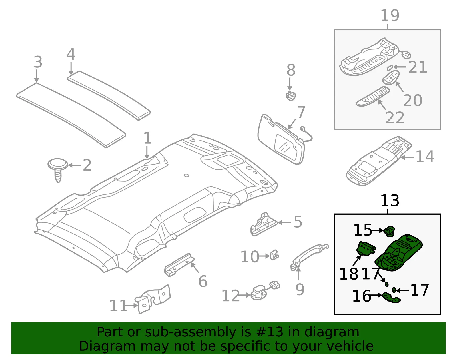 Overhead Console - Kia (5K53E-5141068) - view 2