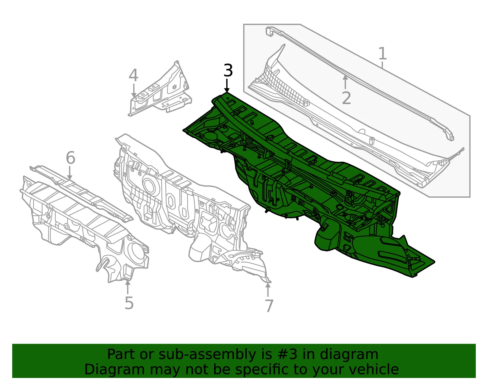 Dash Panel - Kia (64200-R0030) - view 2