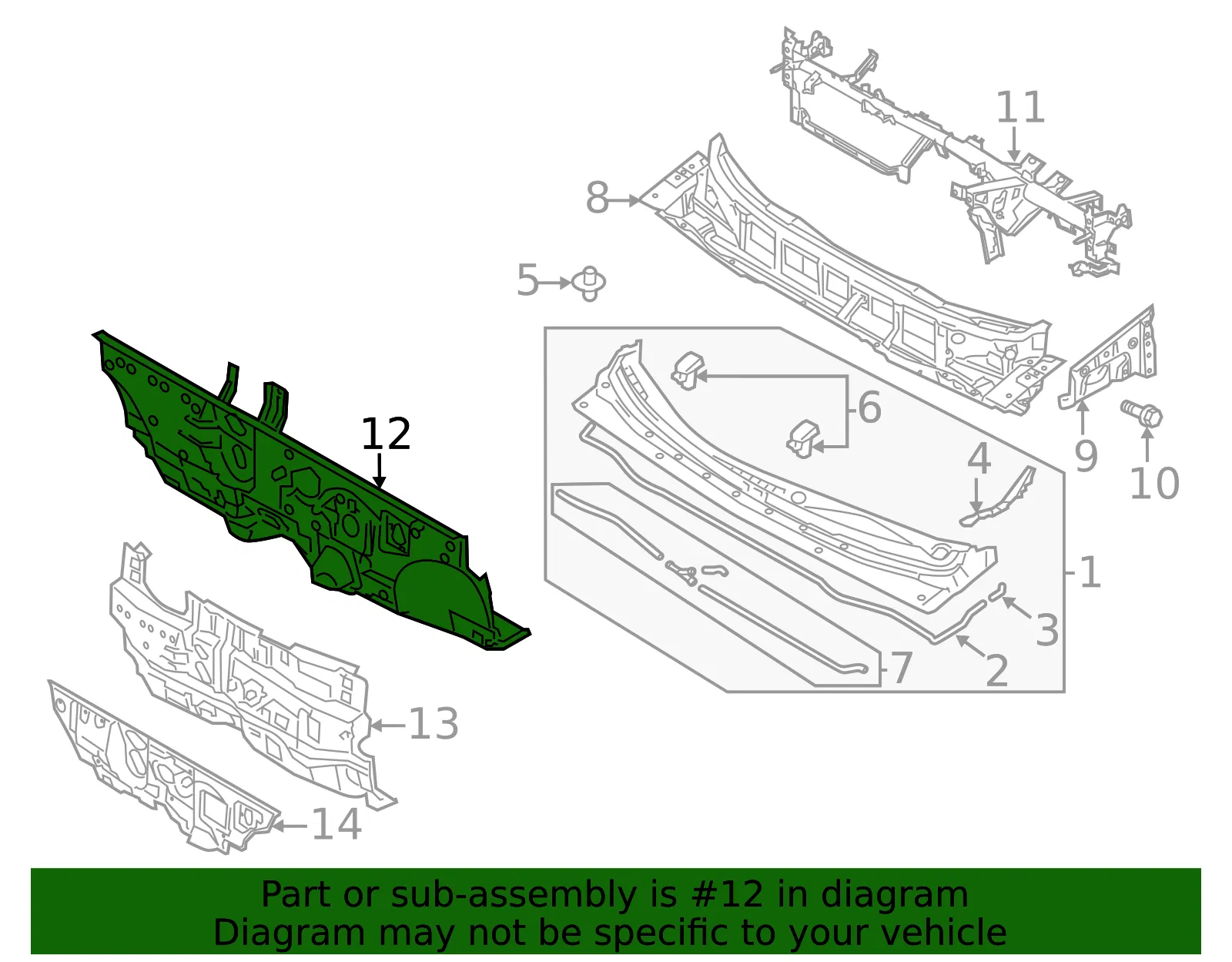 Dash Panel - Kia (64300-1M010) - view 2