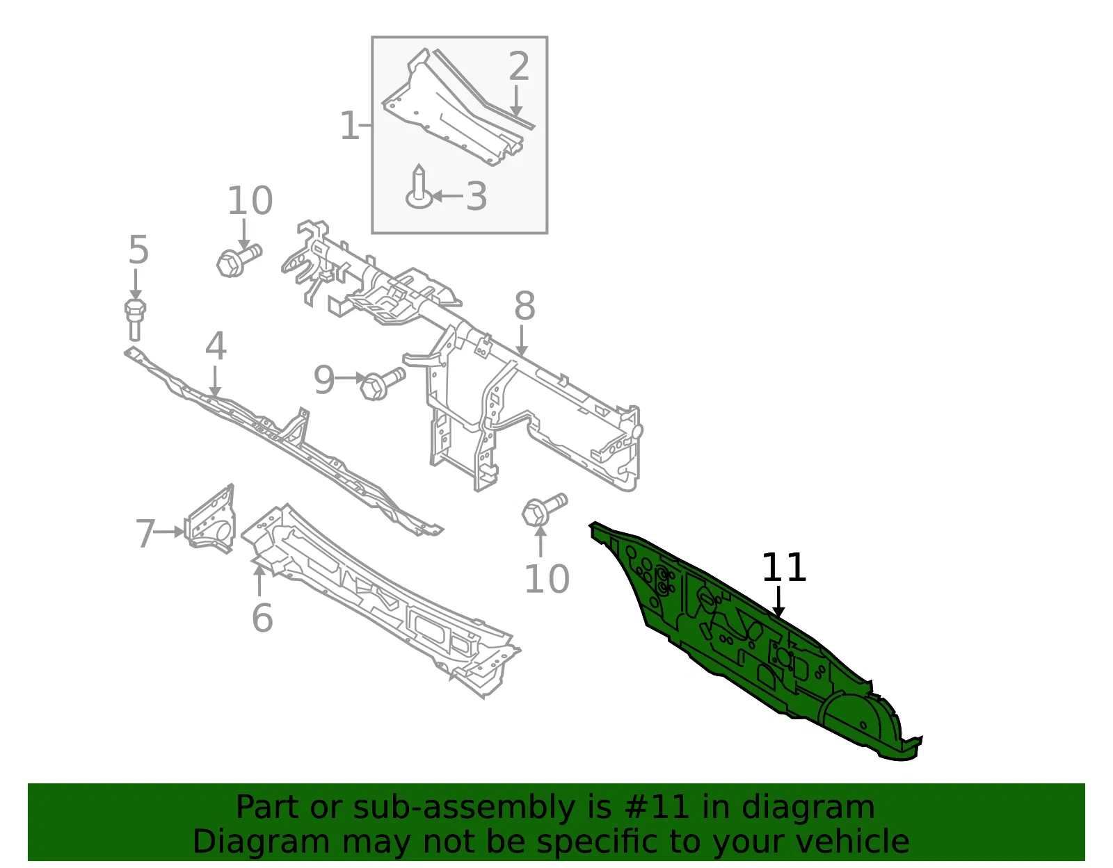 Dash Panel - Kia (64300-2F051) - view 2