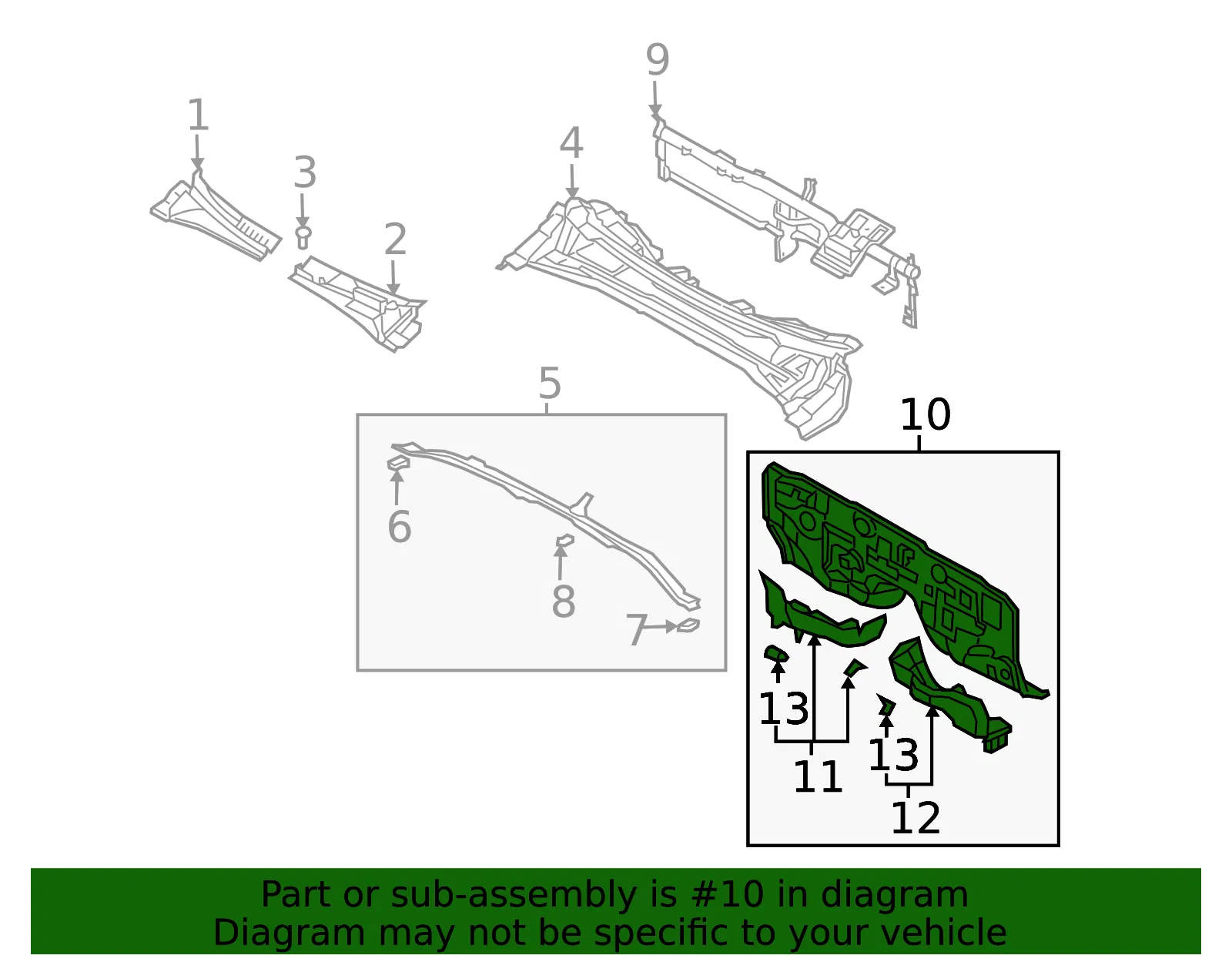Dash Panel - Kia (64300-3E310) - view 2