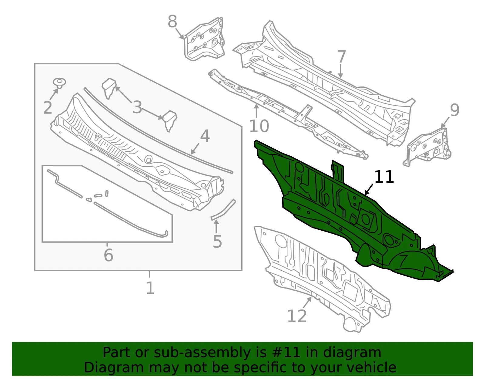 Dash Panel - Kia (64300-3W050) - view 2