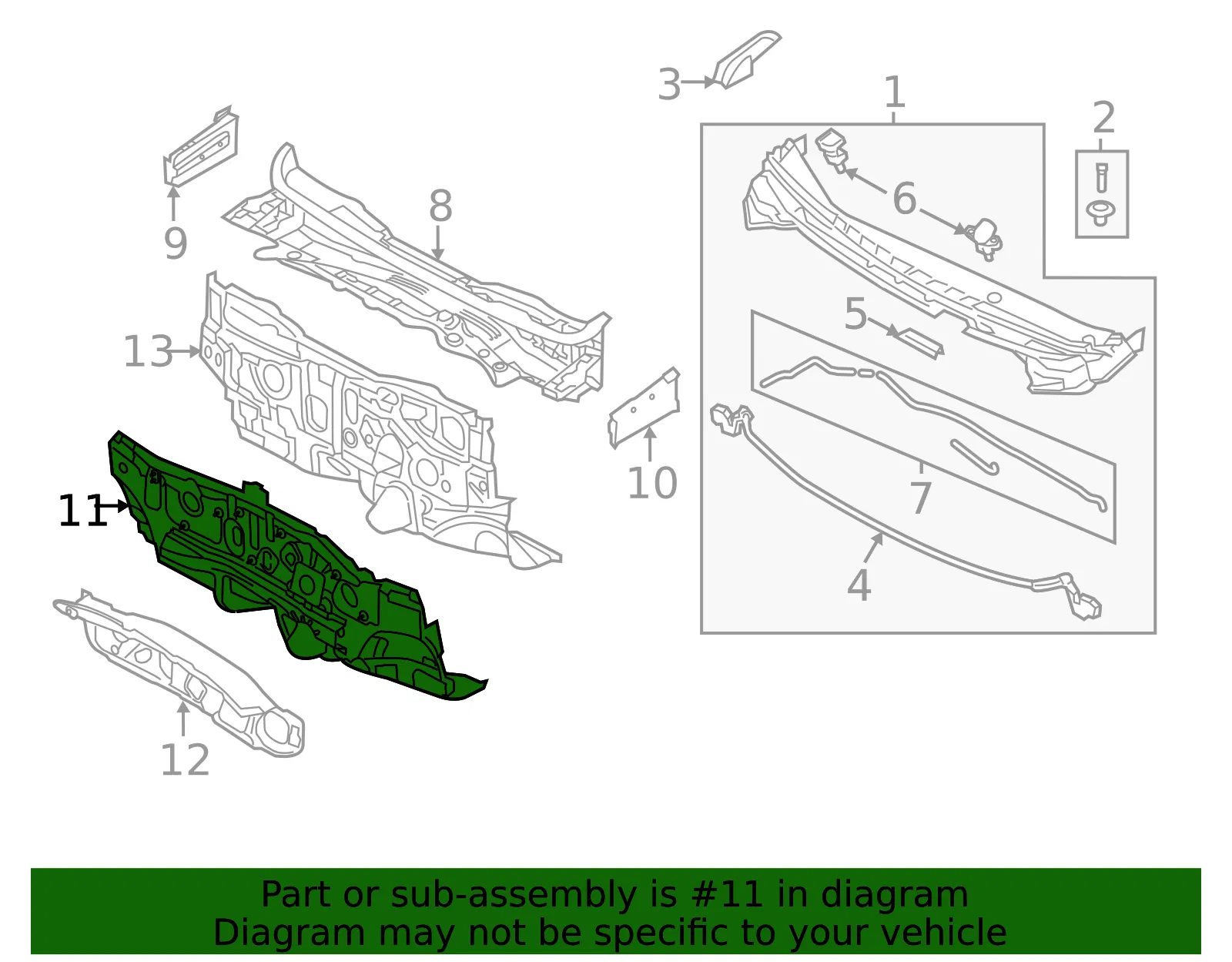 Dash Panel - Kia (64300-A7650) - view 2