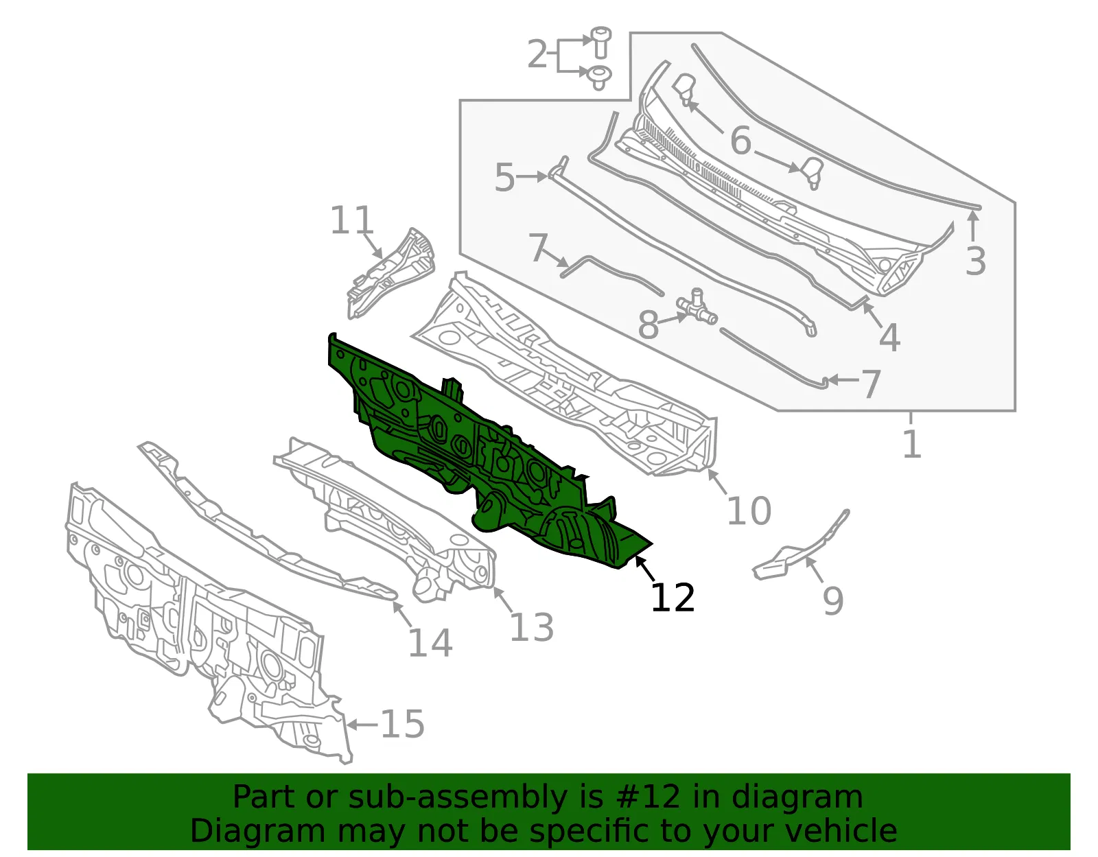 Dash Panel - Kia (64300-A9000) - view 2
