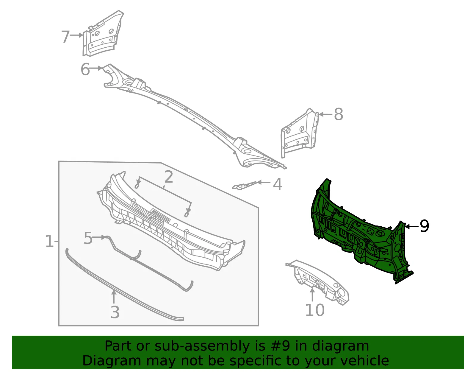 Dash Panel - Kia (64300-Q5051) - view 2