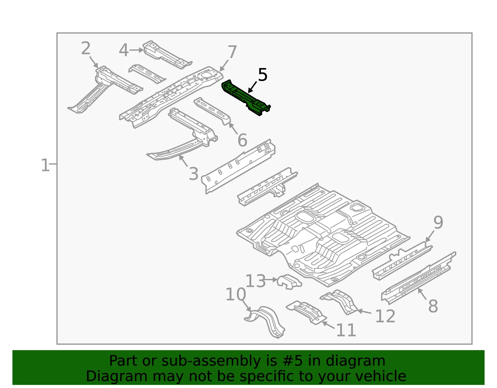 Seat Cross-Member - Kia (65130-E4000) - view 2