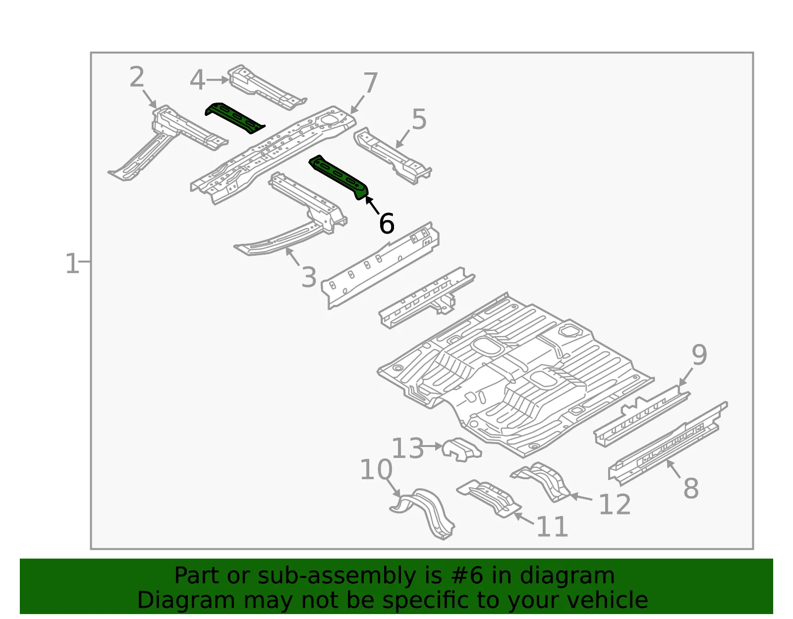 Seat Cross-Member Bracket - Passenger Side (RH) - Kia (65148-E4000) - view 2