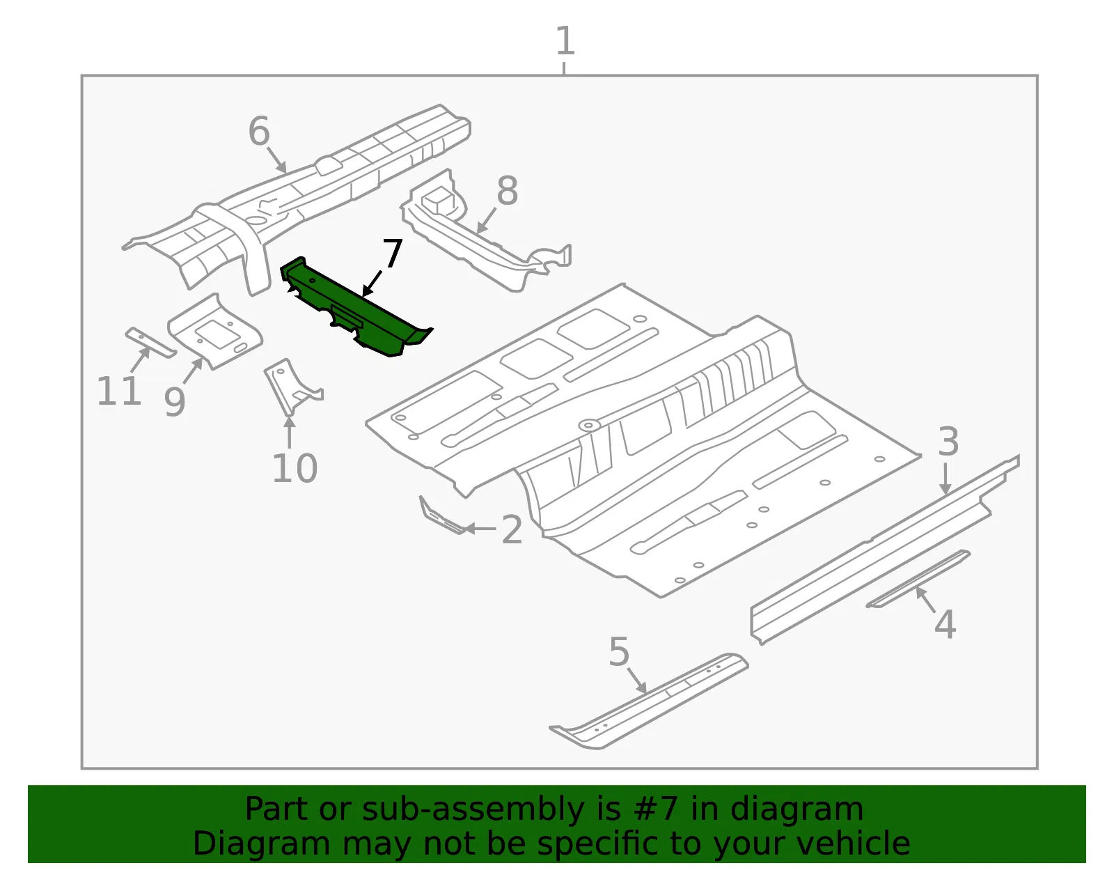 Seat Cross-Member - Kia (65151-D2000) - view 2