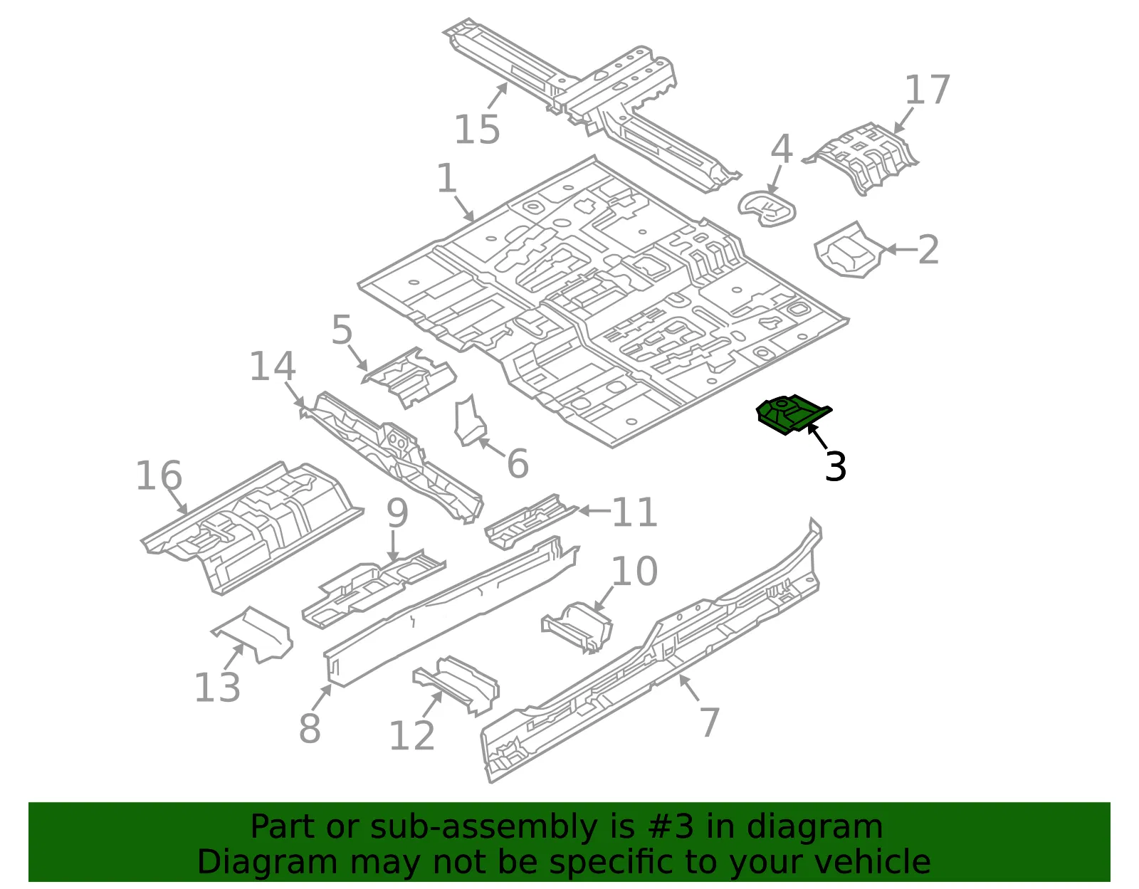 Seat Bracket - Kia (65155-2P000) - view 2