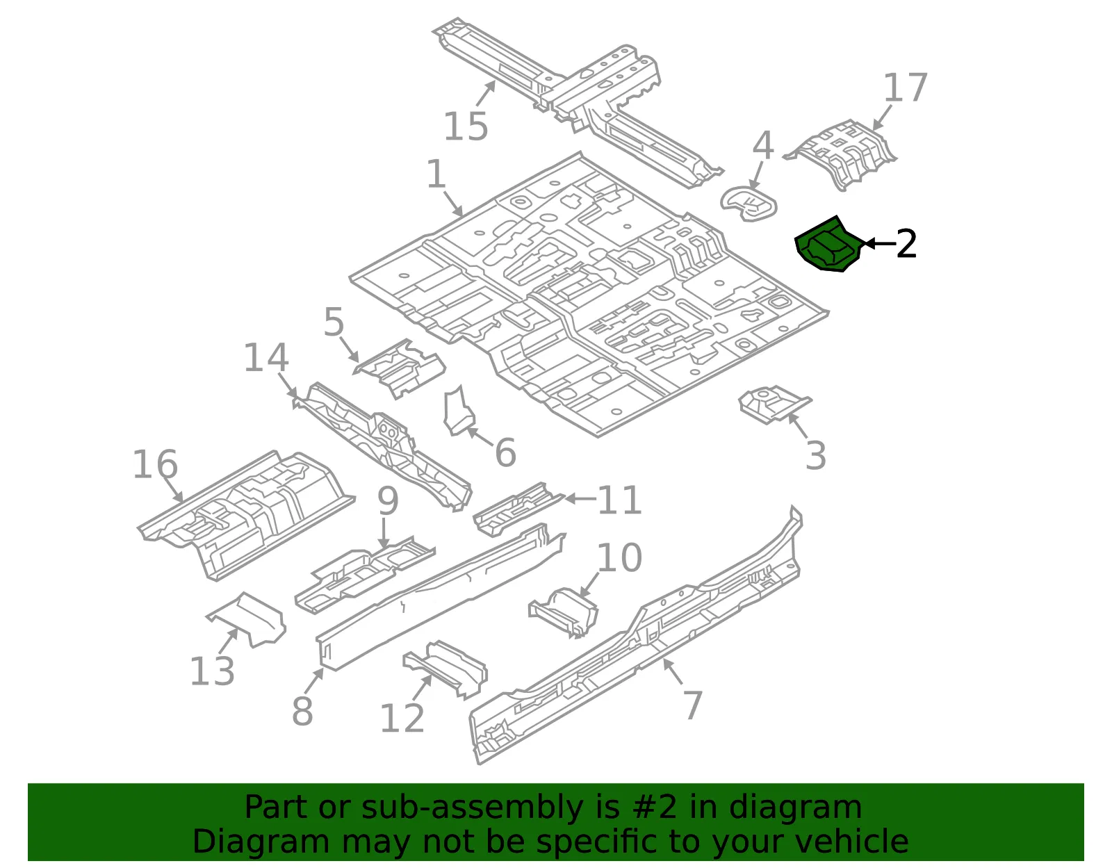 Seat Bracket - Kia (65167-2P000) - view 2