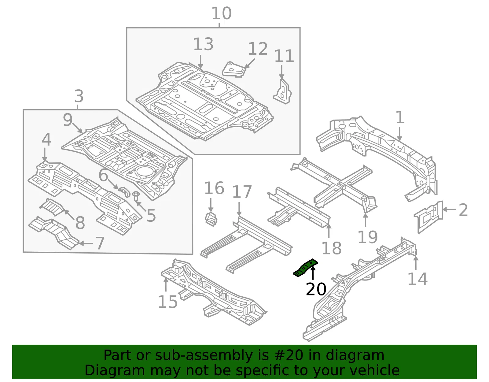 Seat Bracket - Kia (65471-P2050) - view 2