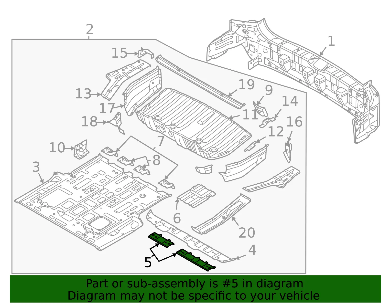 Seat Mount Reinforcement - Kia (65481-R0000) - view 2