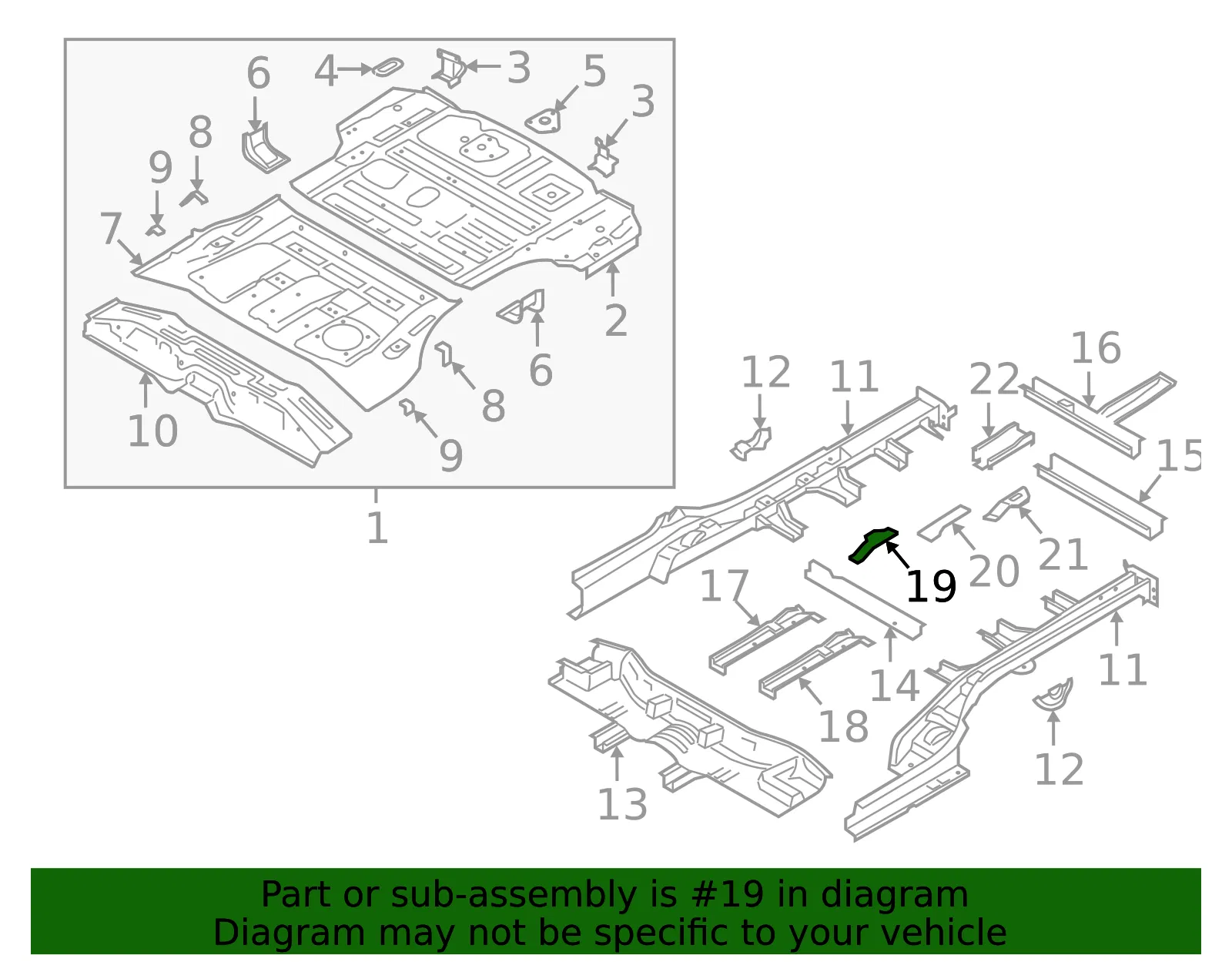 Seat Cross-Member - Kia (65481-S9000) - view 2