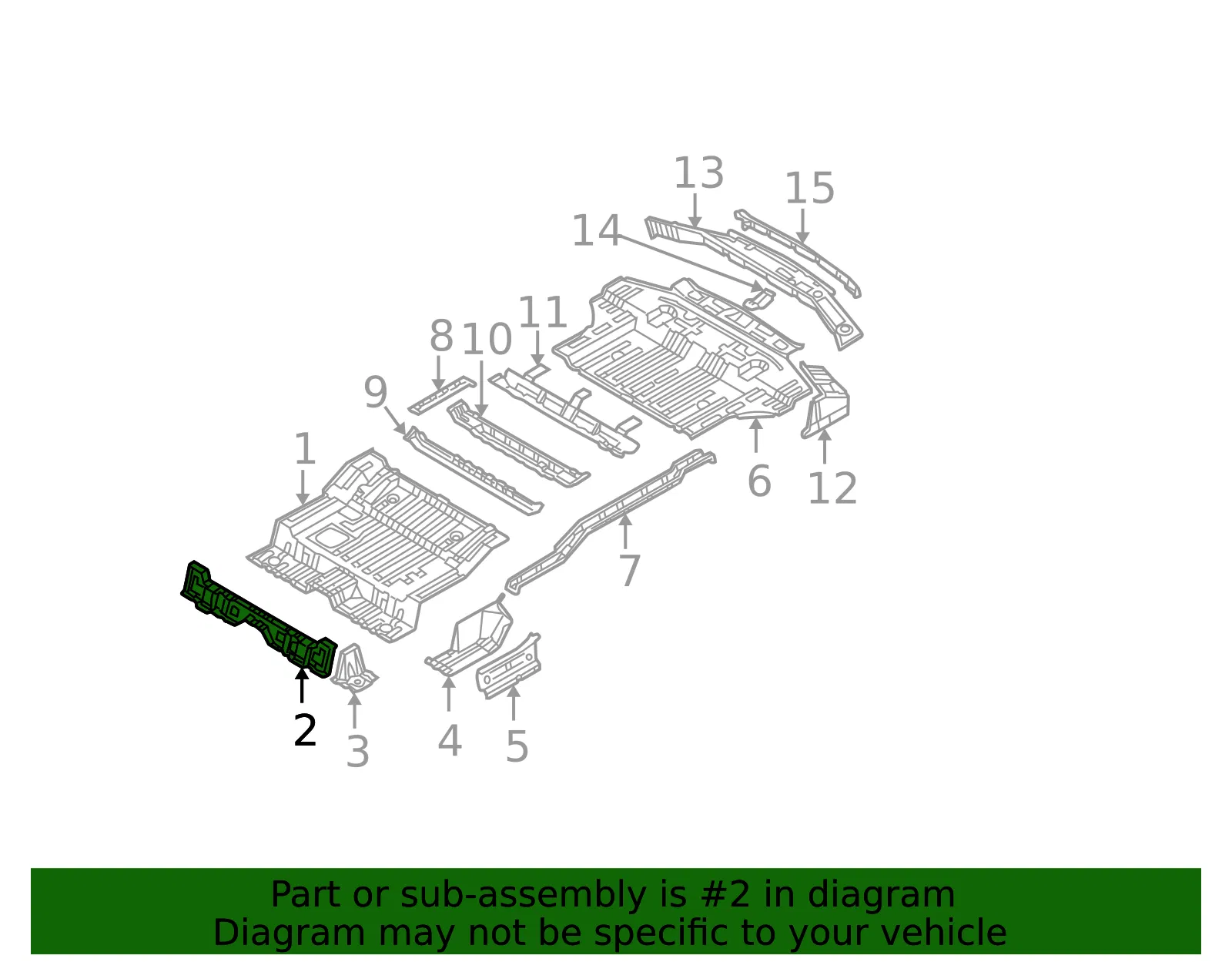 Seat Support - Kia (65511-3E330) - view 2