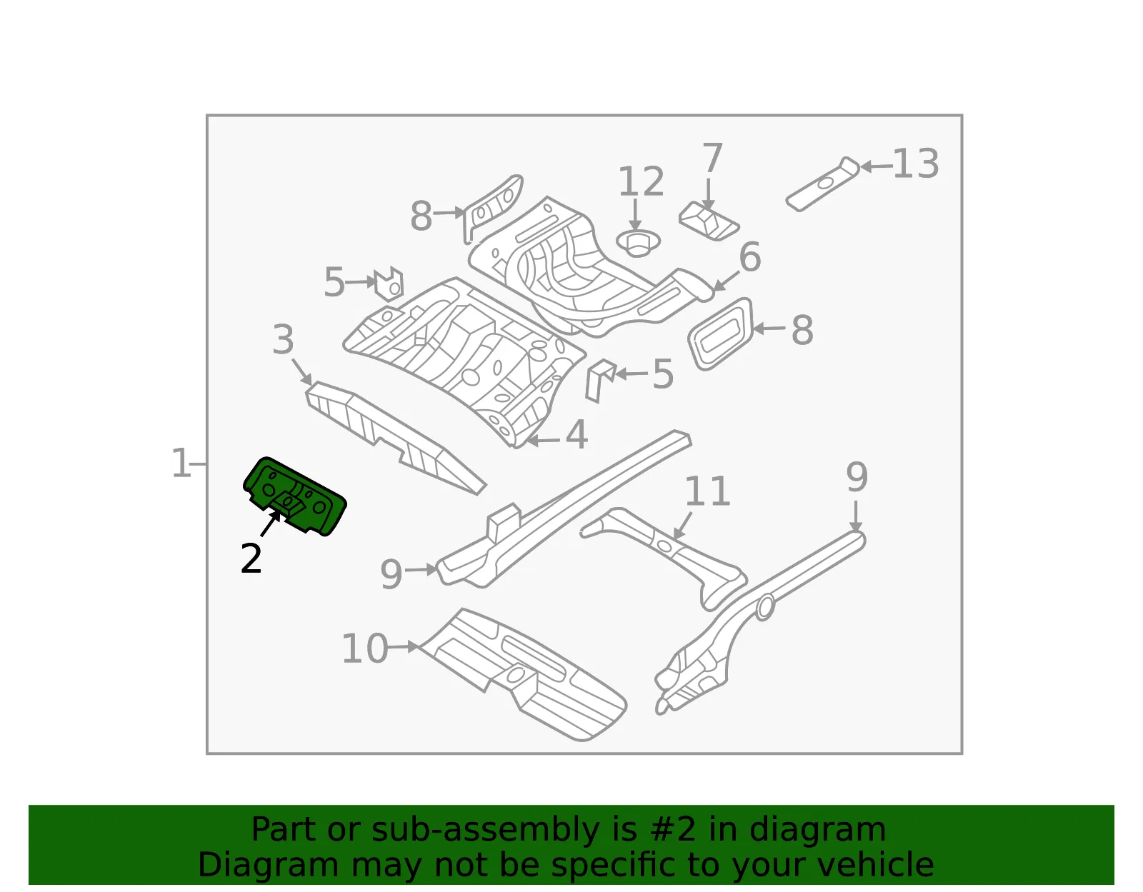 Seat Bracket - Kia (65551-2G150) - view 2