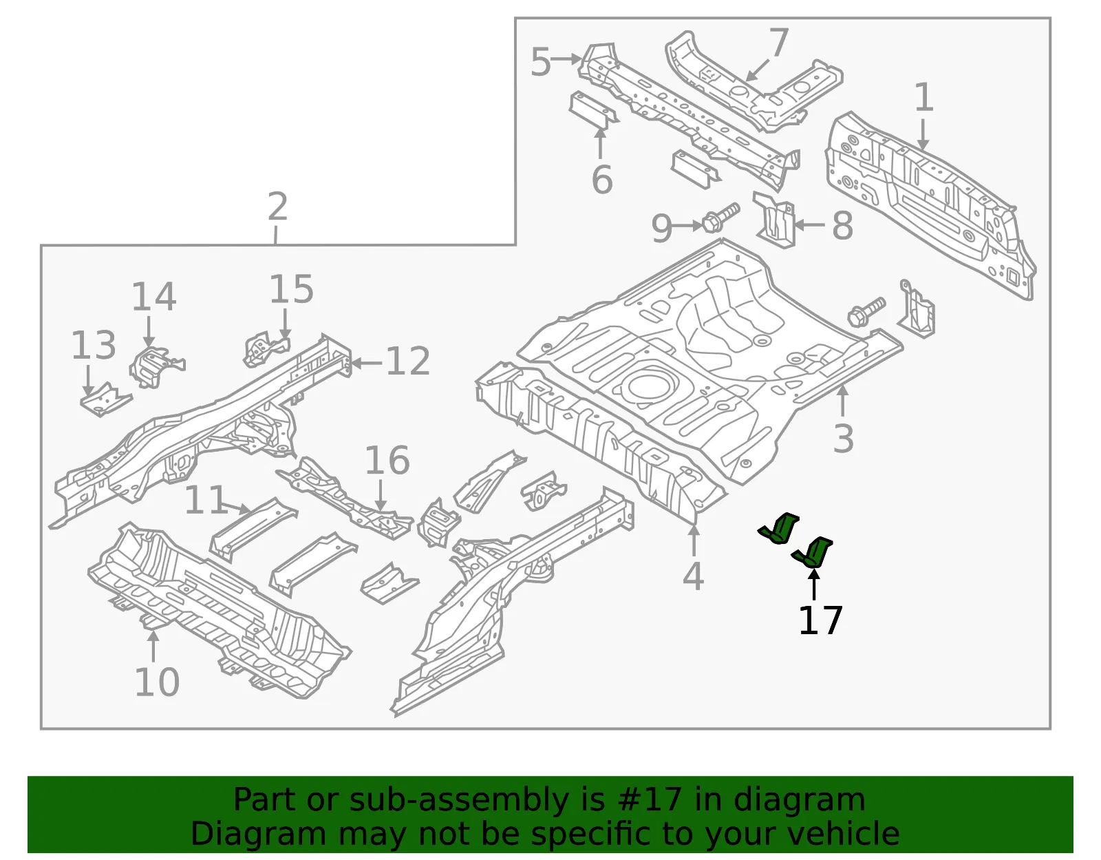 Seat Bracket - Passenger Side (RH) - Kia (65581-E4000) - view 2