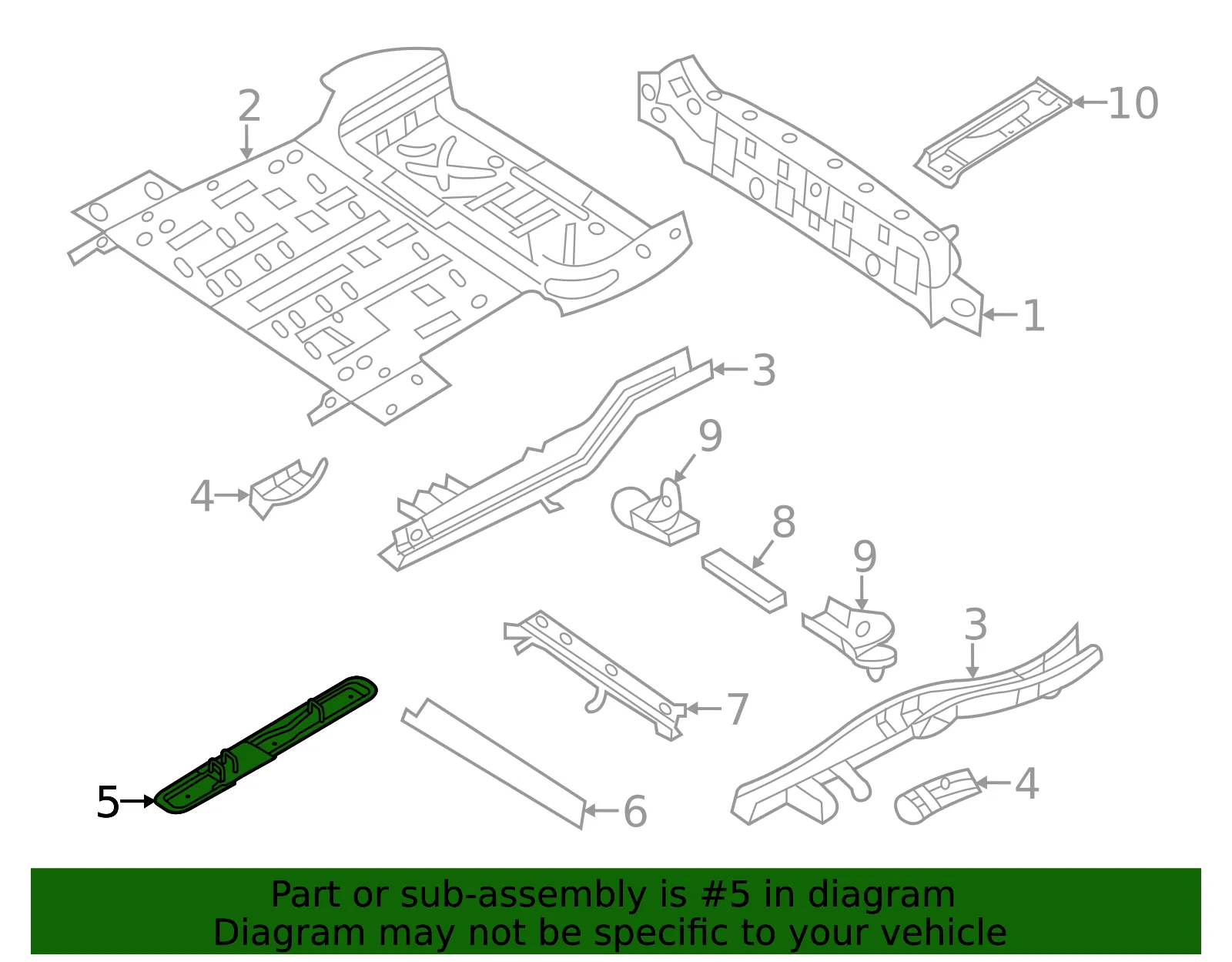 Seat Cross-Member - Kia (65610-4D500) - view 2