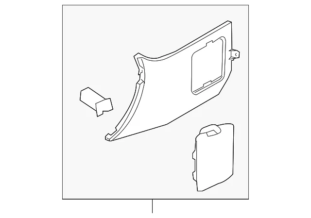 Cowl Trim - Passenger Side (RH) - Nissan (66900-1EA0A)