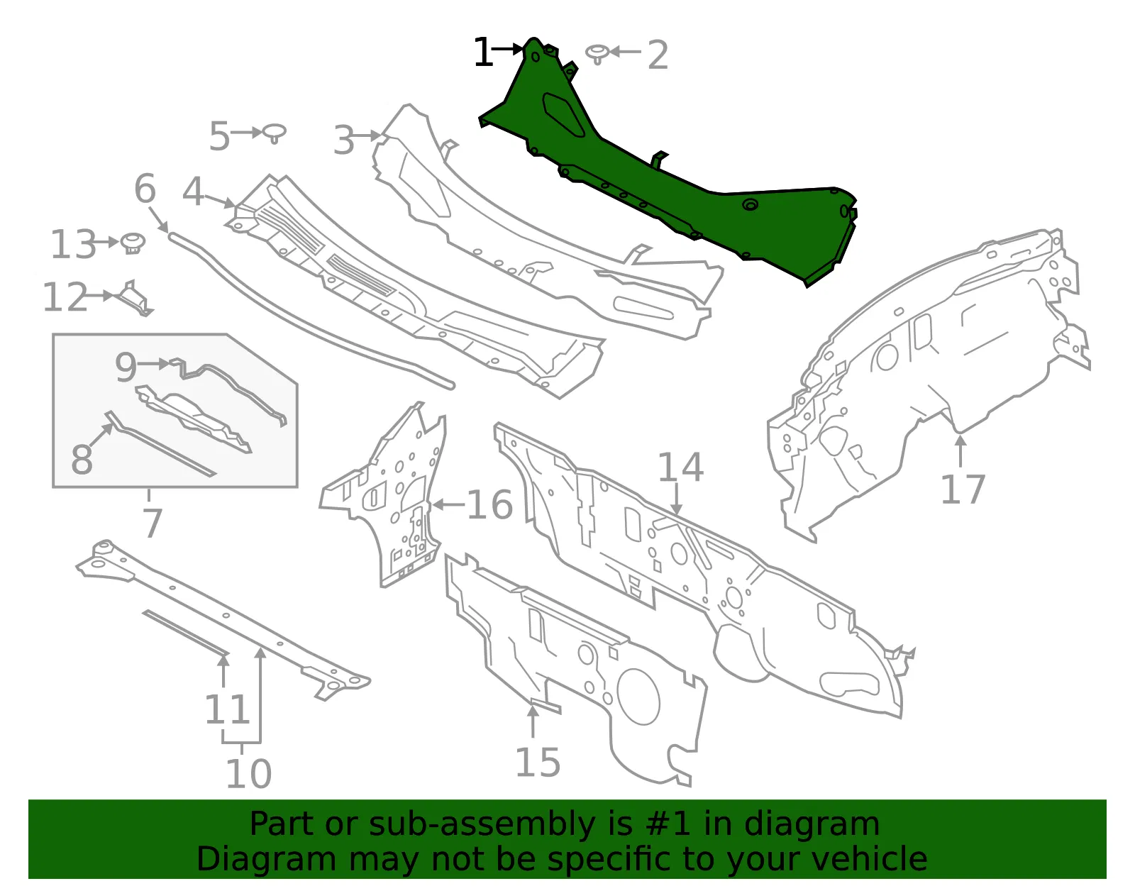 Upper Dash Assembly - Nissan (67100-6CA0A) - view 2