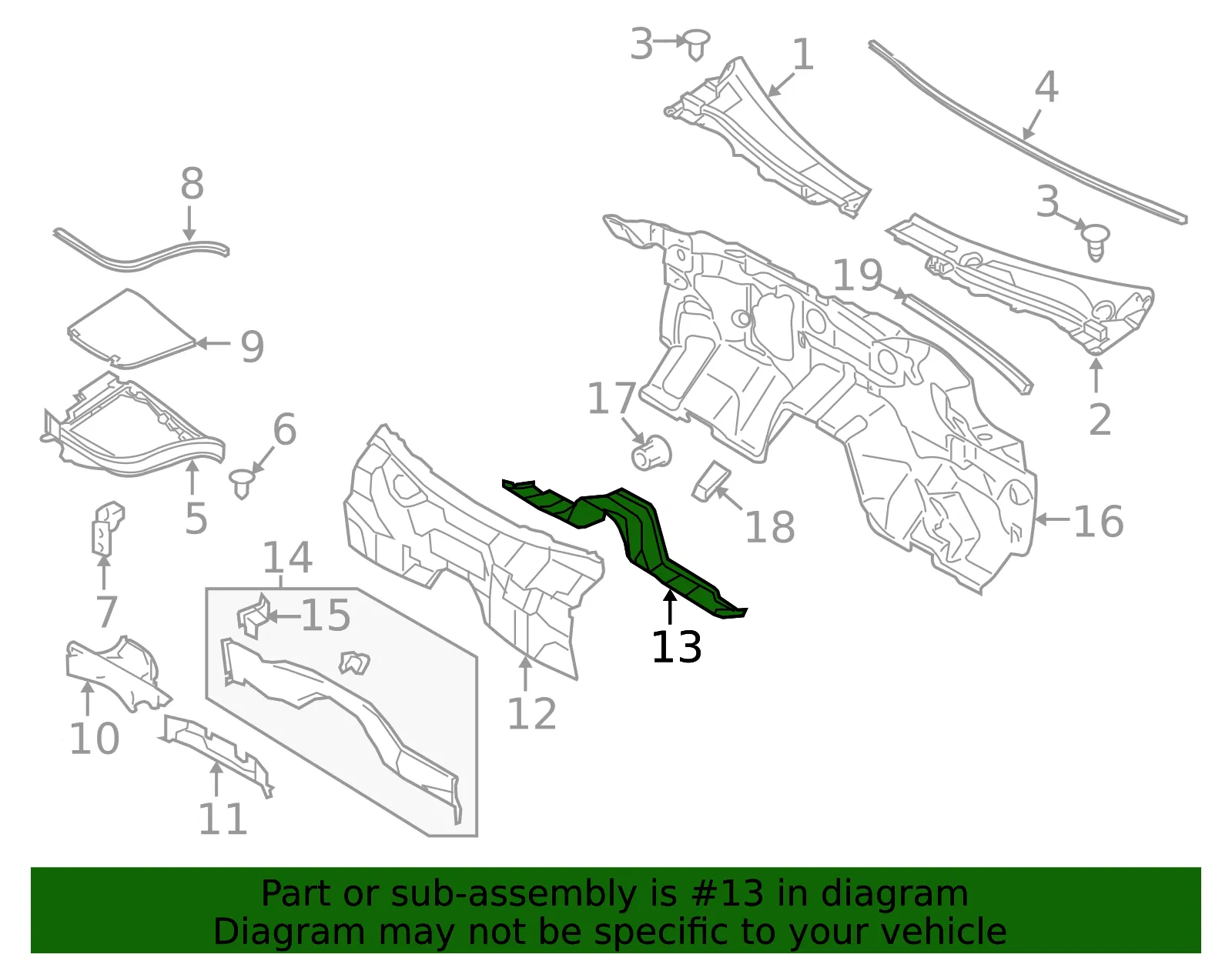 Lower Dash Panel - Nissan (67300-JK630) - view 2