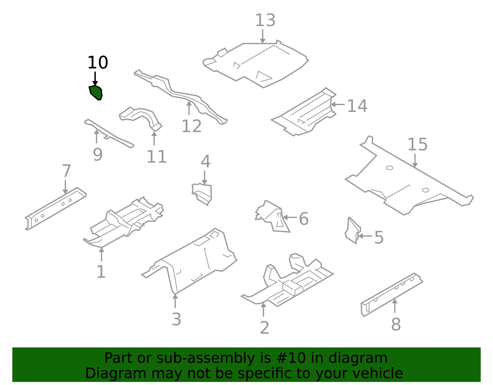 Foot Rest Bracket - Nissan (67394-JF10A) - view 2