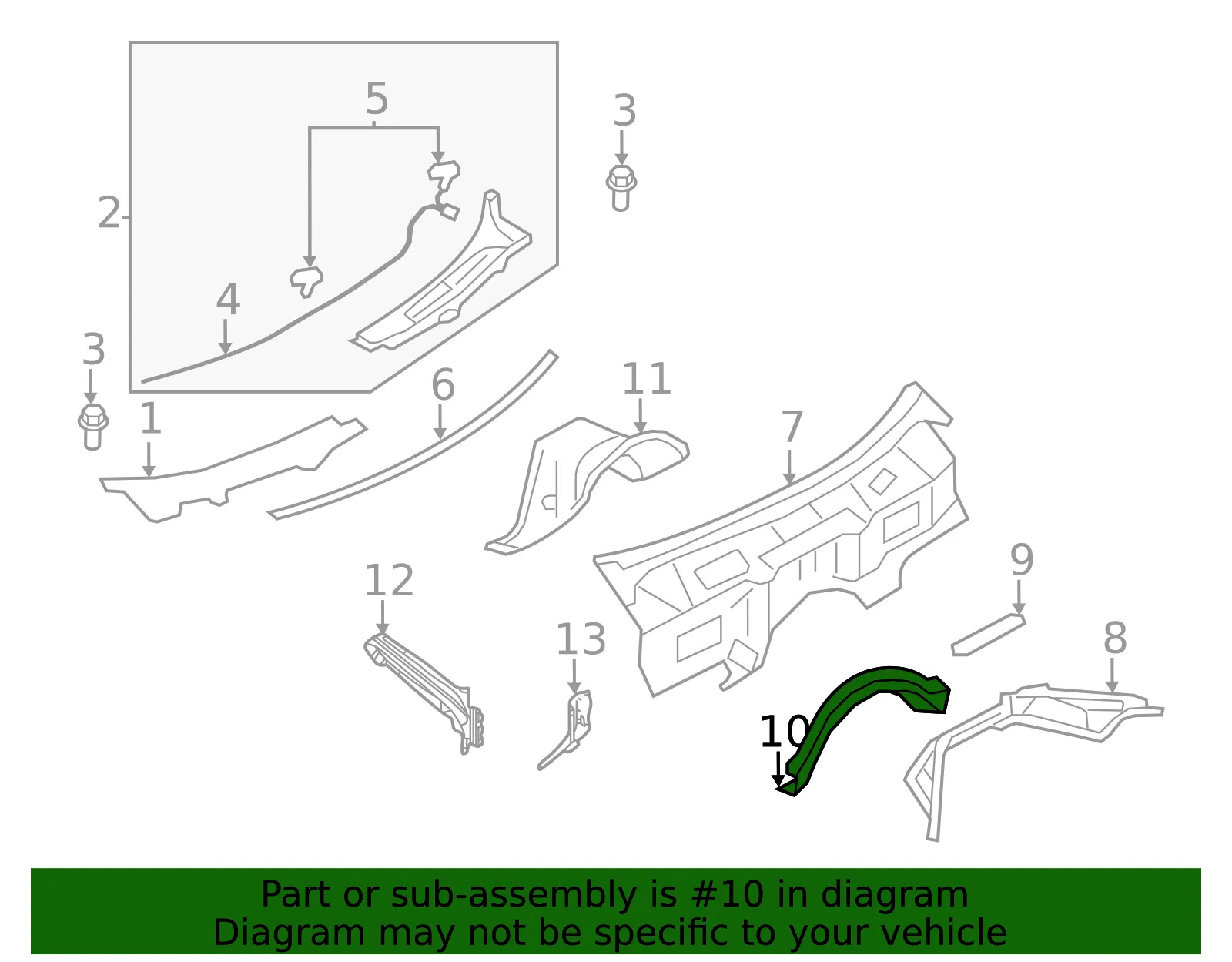 Dash Lower Cross Member - Nissan (67400-JF10A) - view 2