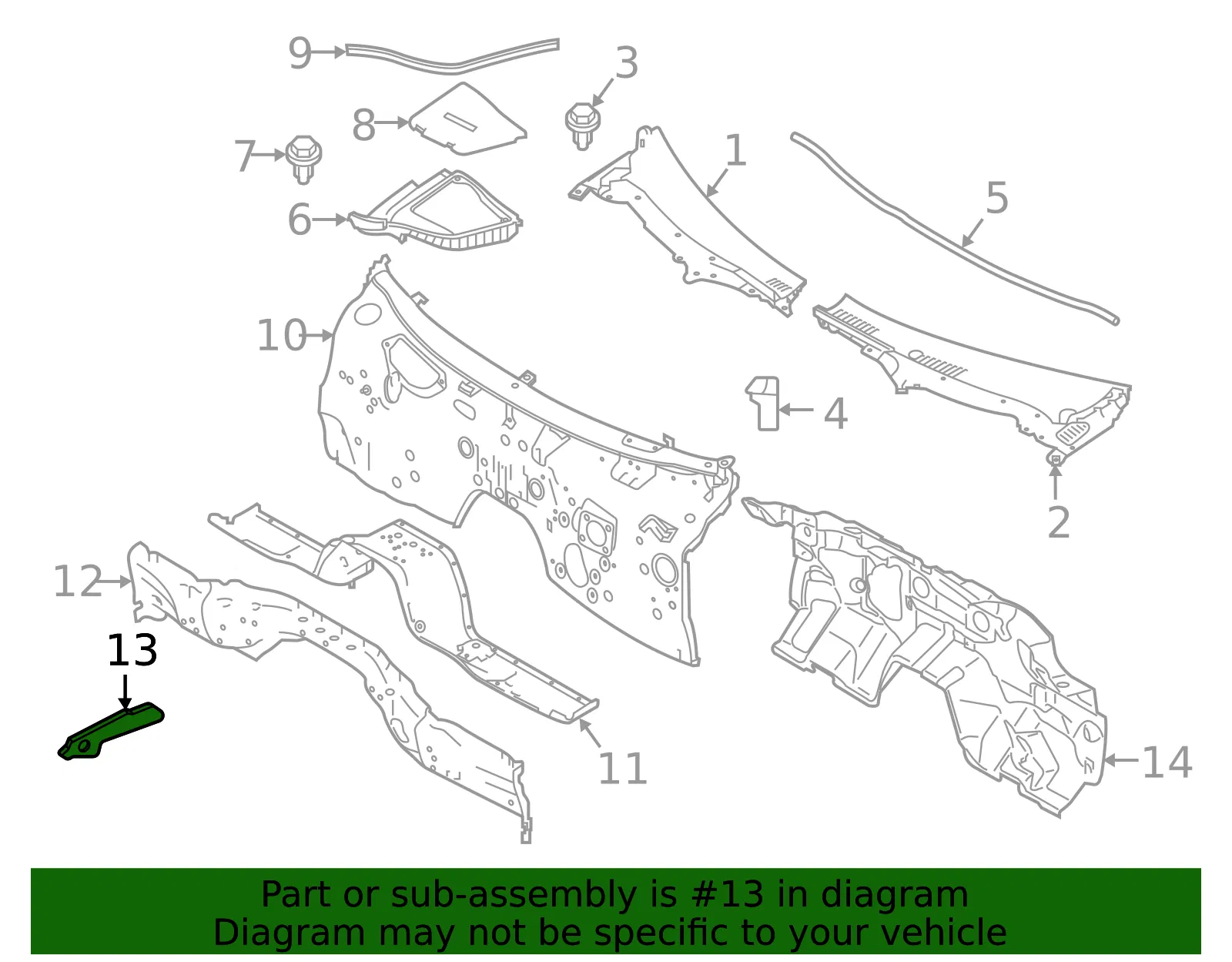 Dash Cross-Member Side Reinforced - Nissan (67466-1MA0A) - view 2