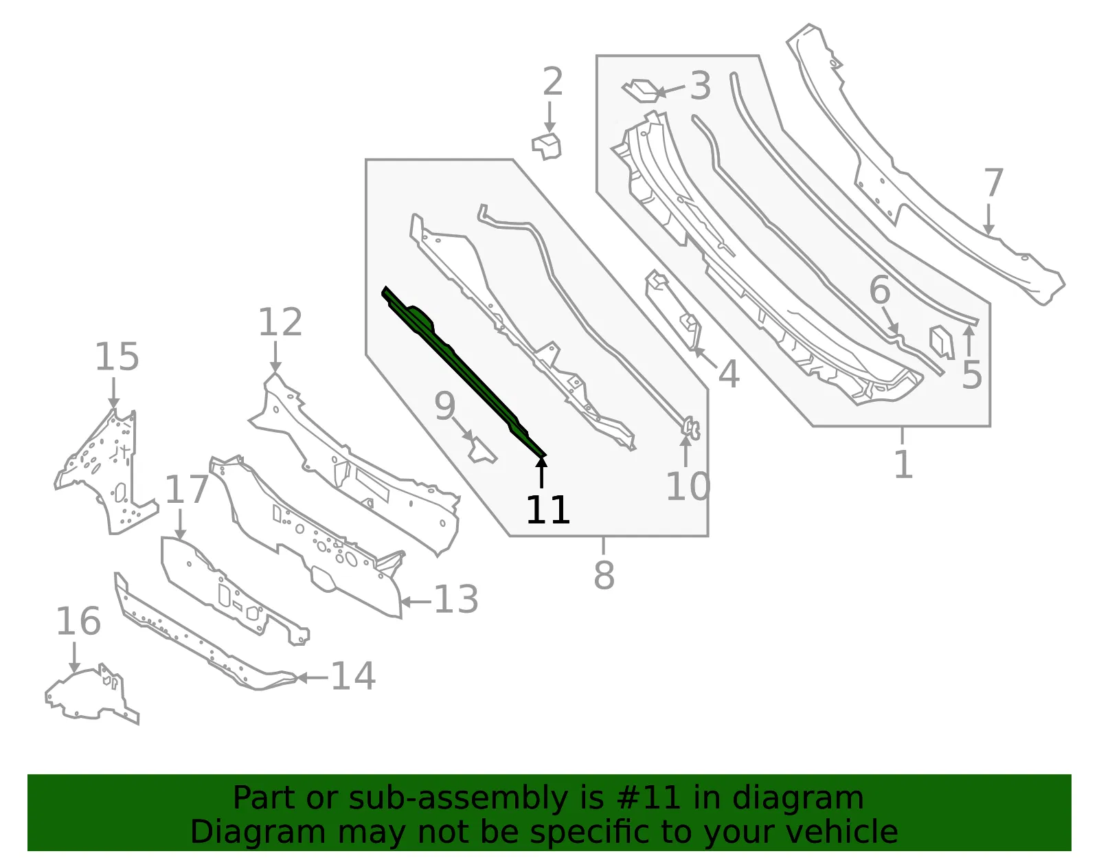 Front Upper Lower Dash Insulator - Nissan (67811-4BA0A) - view 2
