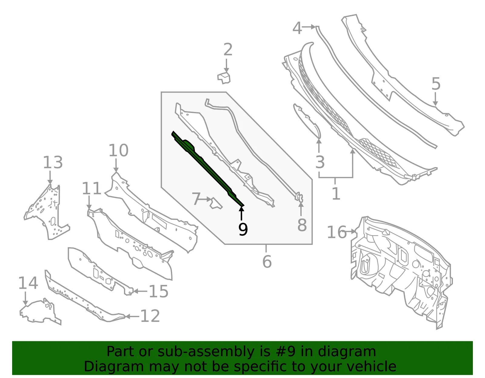 Front Upper Lower Dash Insulator - Nissan (67811-4CB0A) - view 2