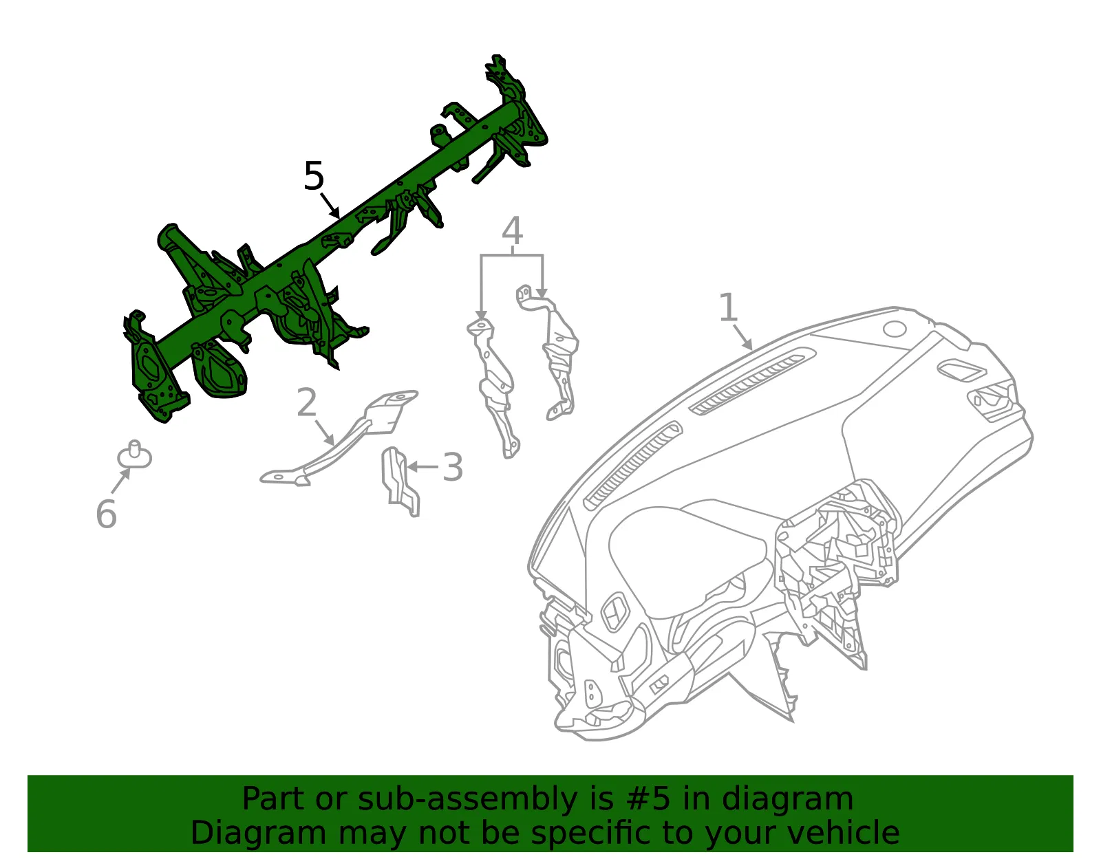Instrument Panel Reinforcement - Nissan (67870-9DM2A) - view 2