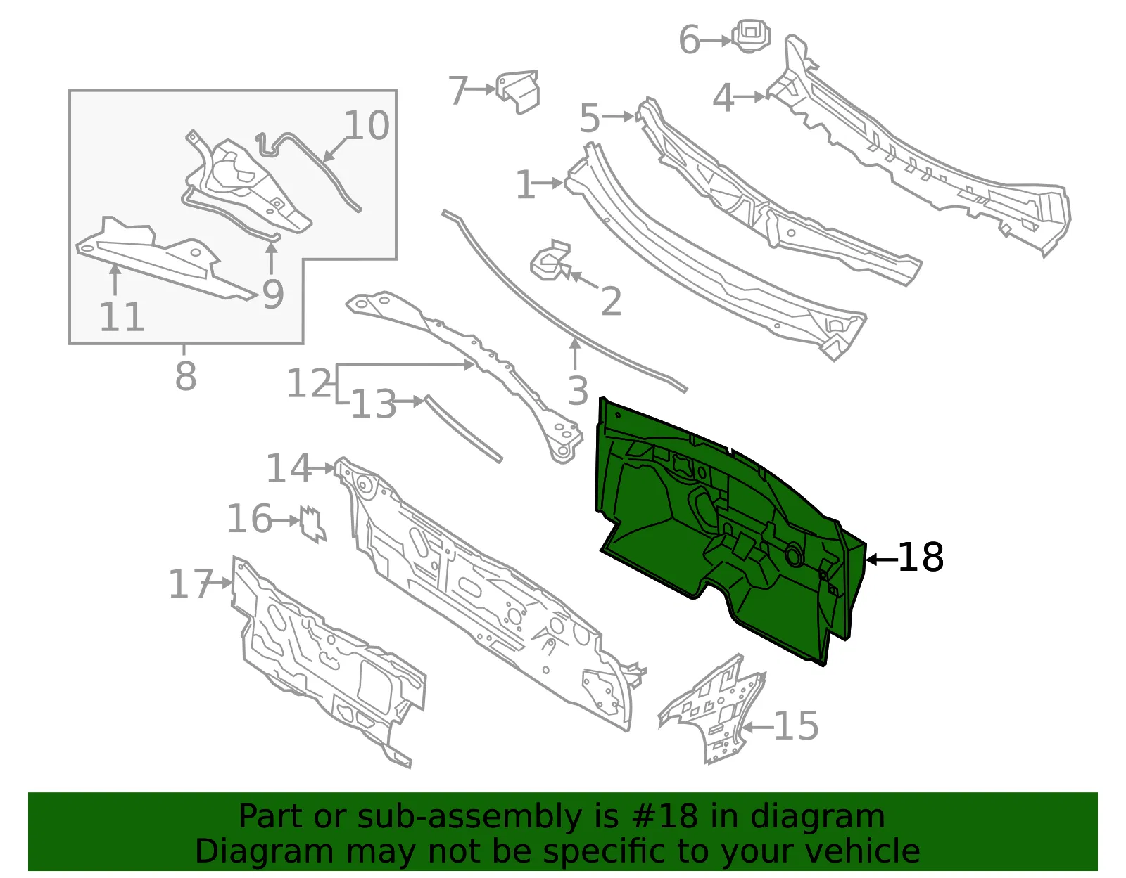 Lower Dash Insulator - Nissan (67900-9DJ0A) - view 2