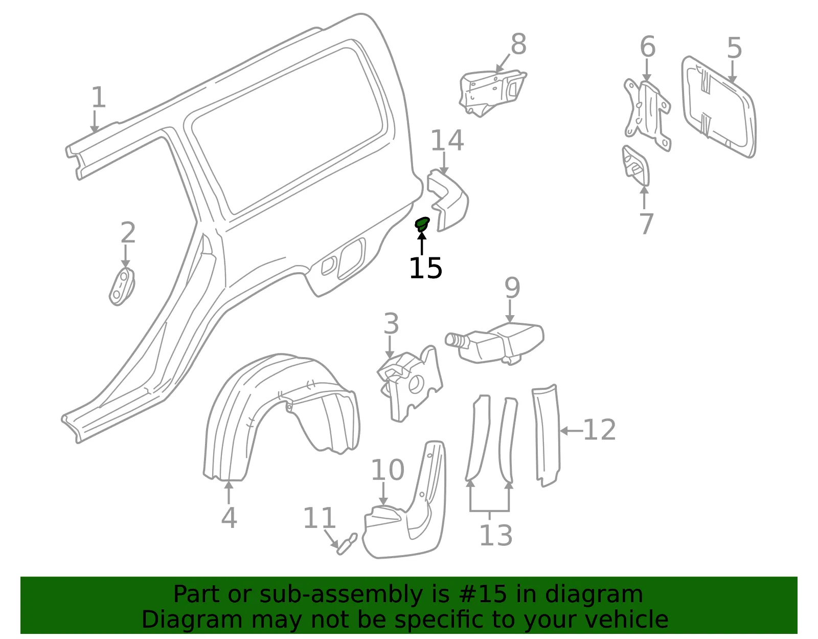 Corner Trim Clip - Volvo (6808702) - view 3