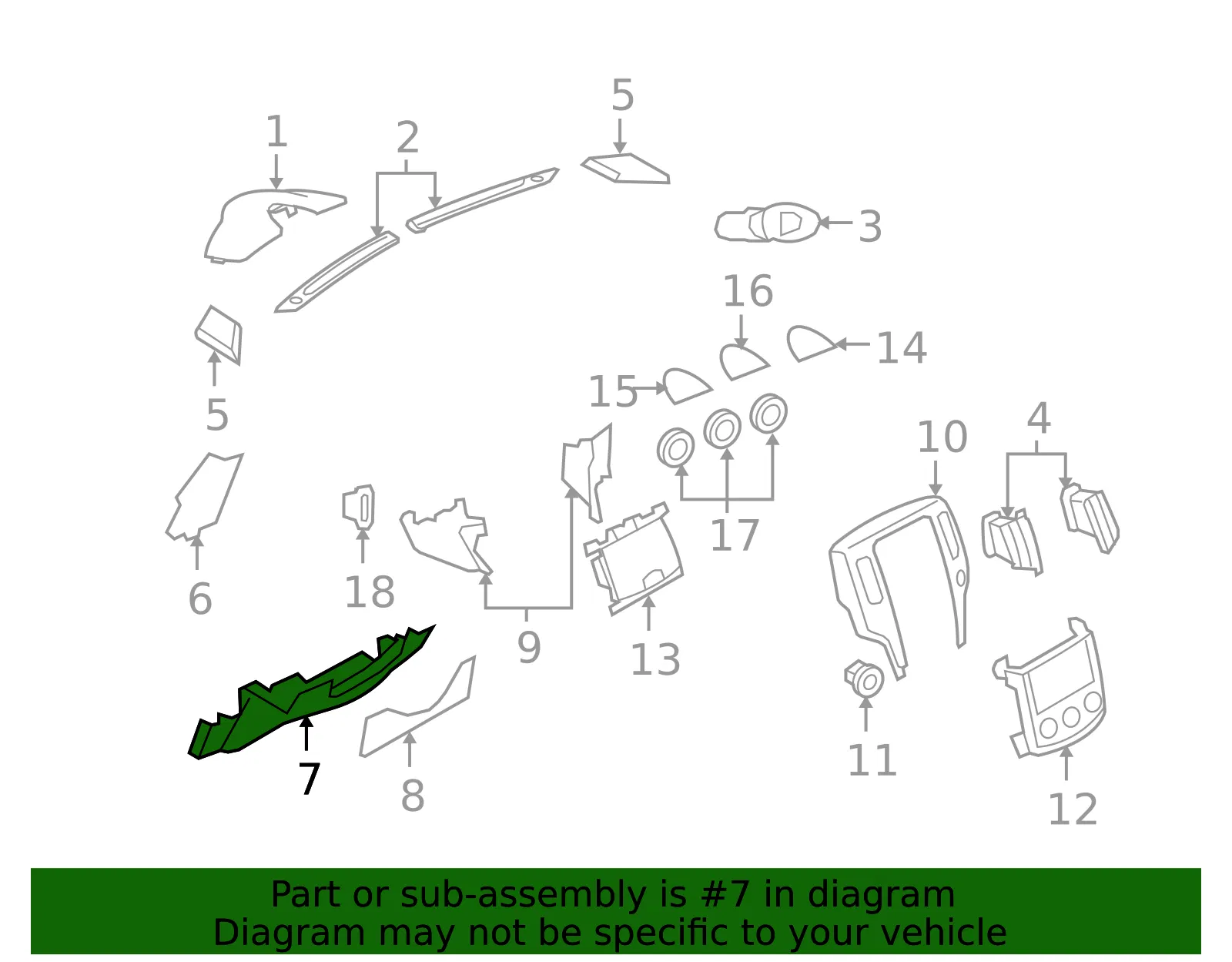 Lower Instrument Panel, Driver Side - Nissan (68104-1EA0A) - view 2