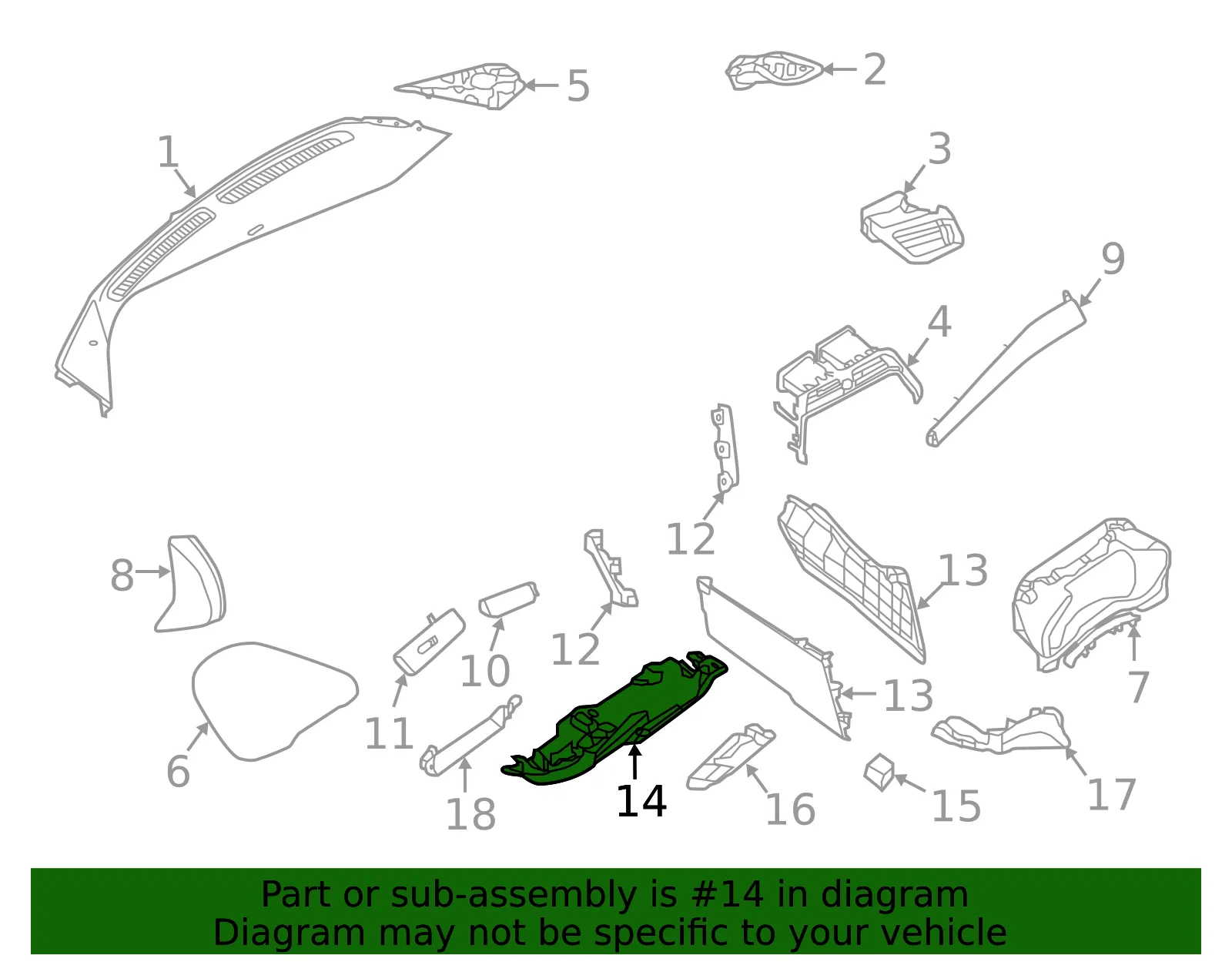 Instrument Panel Trim Panel - Nissan (68106-4RA0A) - view 2