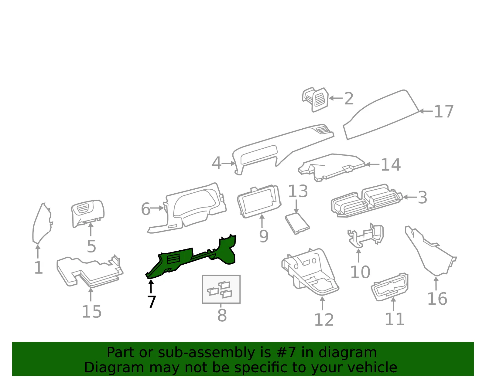 Lower Instrument Panel, Driver Side - Nissan (68106-6WK0C) - view 2