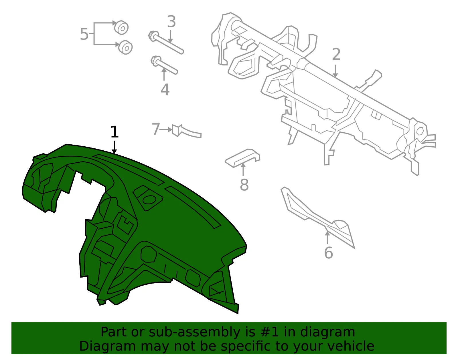 Instrument Panel - Nissan (68200-6AV6A) - view 2