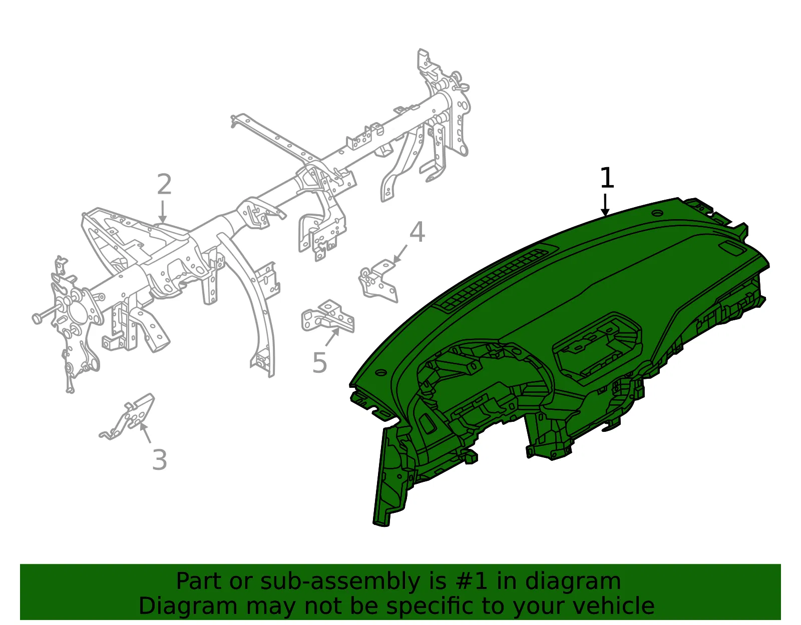 Instrument Panel - Nissan (68200-6LB0C) - view 2