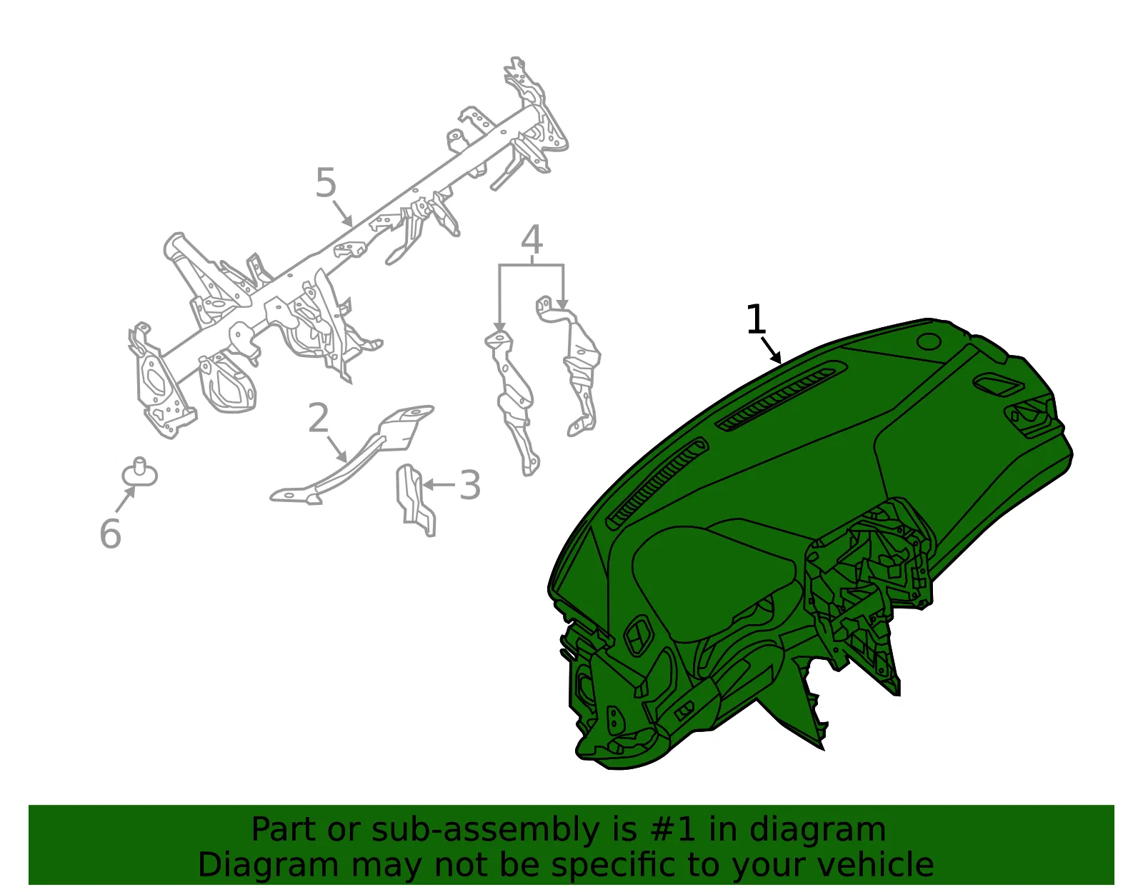 Instrument Panel - Nissan (68200-9DJ2D) - view 2