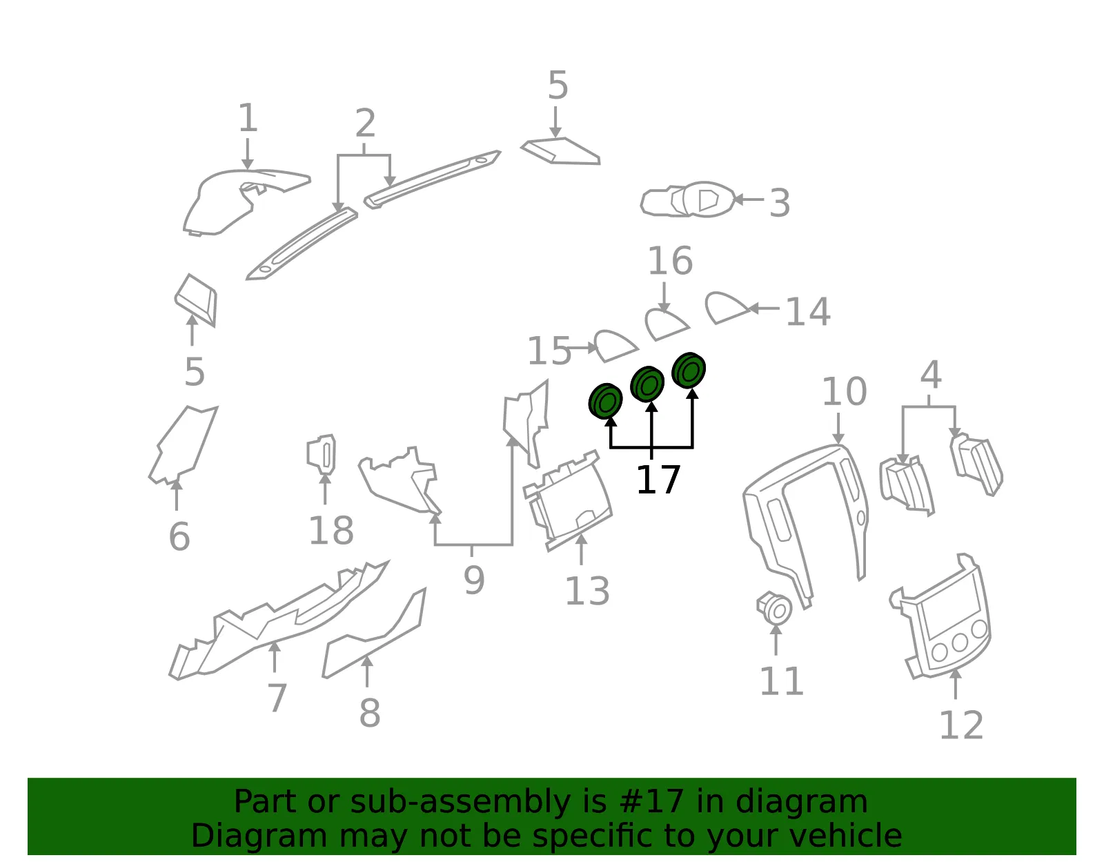 Trim Ring - Nissan (68236-6GA0D) - view 2