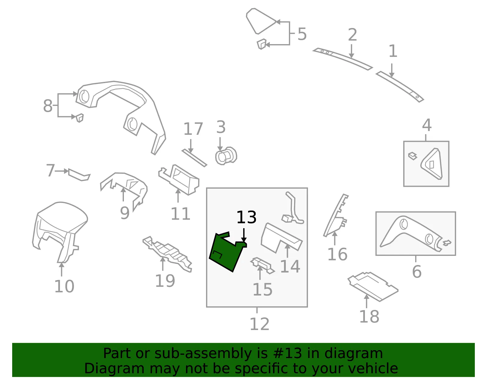 Instrument Panel Bezel - Nissan (68259-89S1A) - view 2