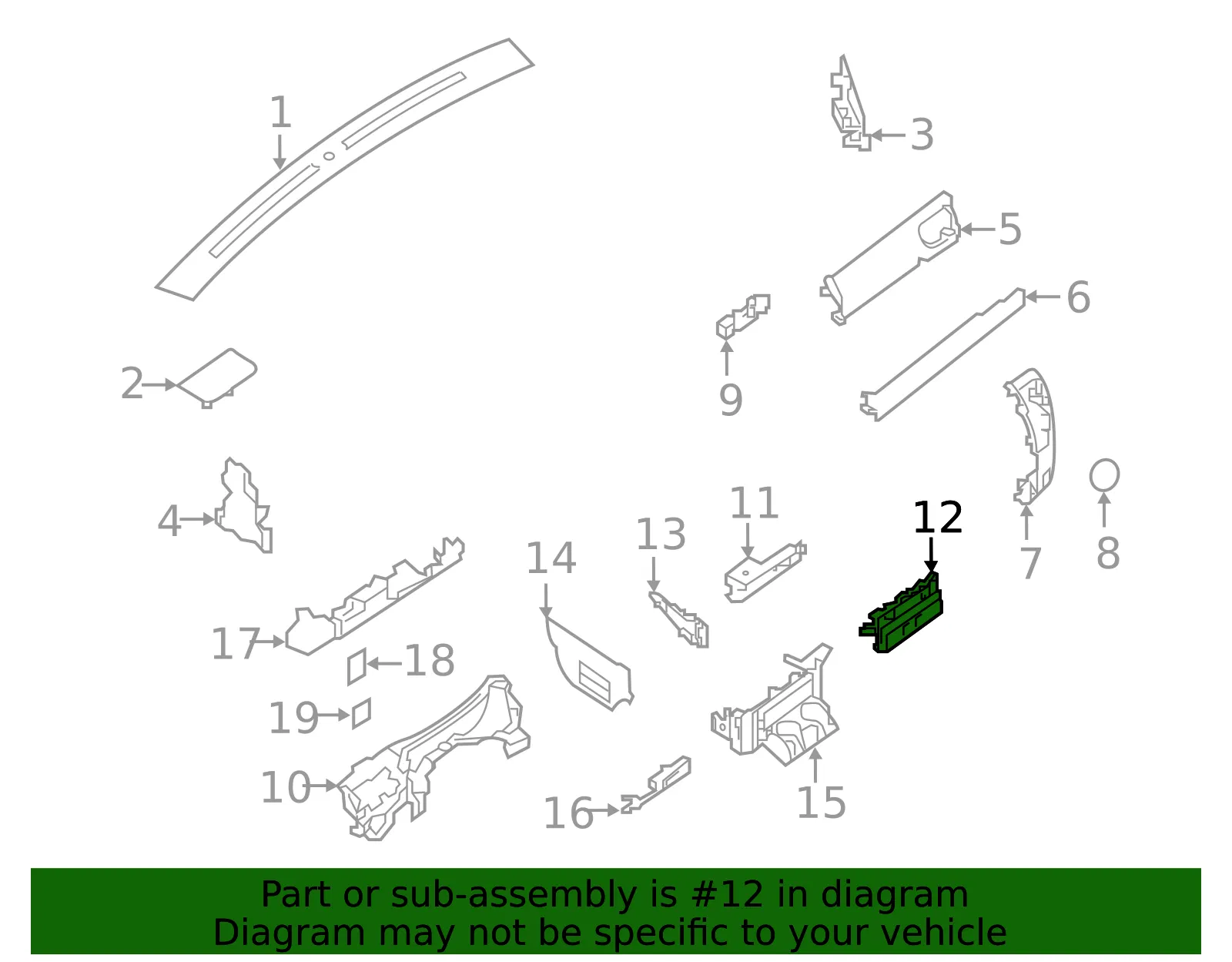 Instrument Panel Storage Compartment - Nissan (68260-EZ00A) - view 2