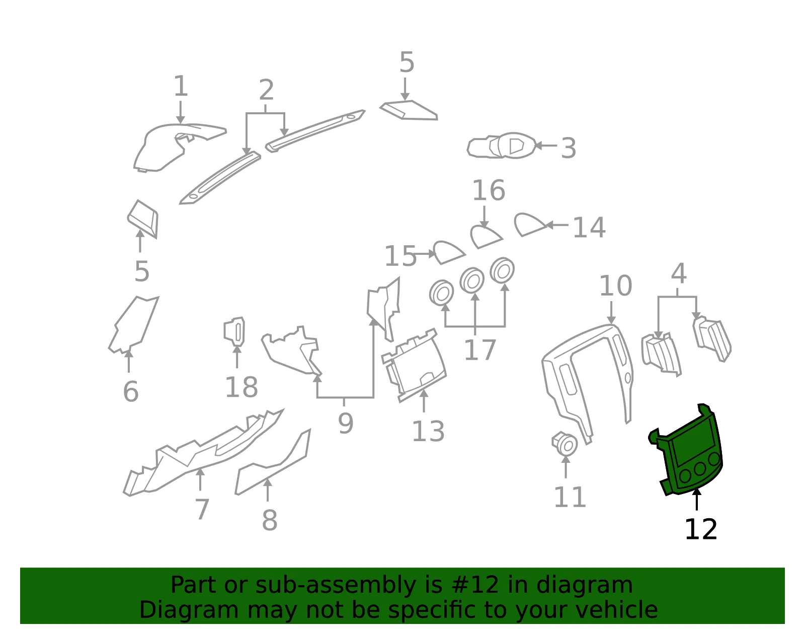 Instrument Panel Bezel - Nissan (68262-1EA1A) - view 2