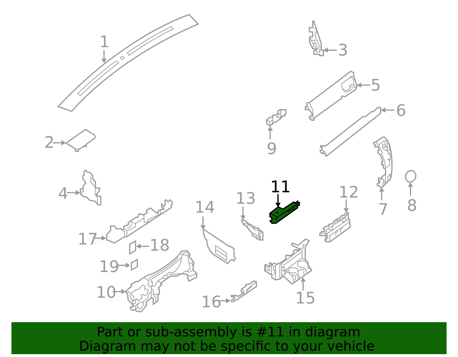 Instrument Panel Cover - Nissan (68262-EZ00A) - view 2